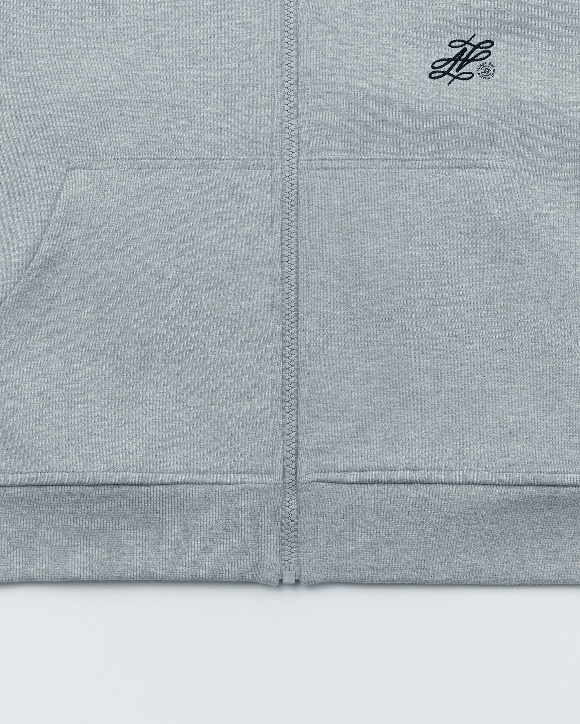 Ader Error - Dancy logo hoodie zip-up (Gray) product image 8 | TRAB K-Fashion Australia