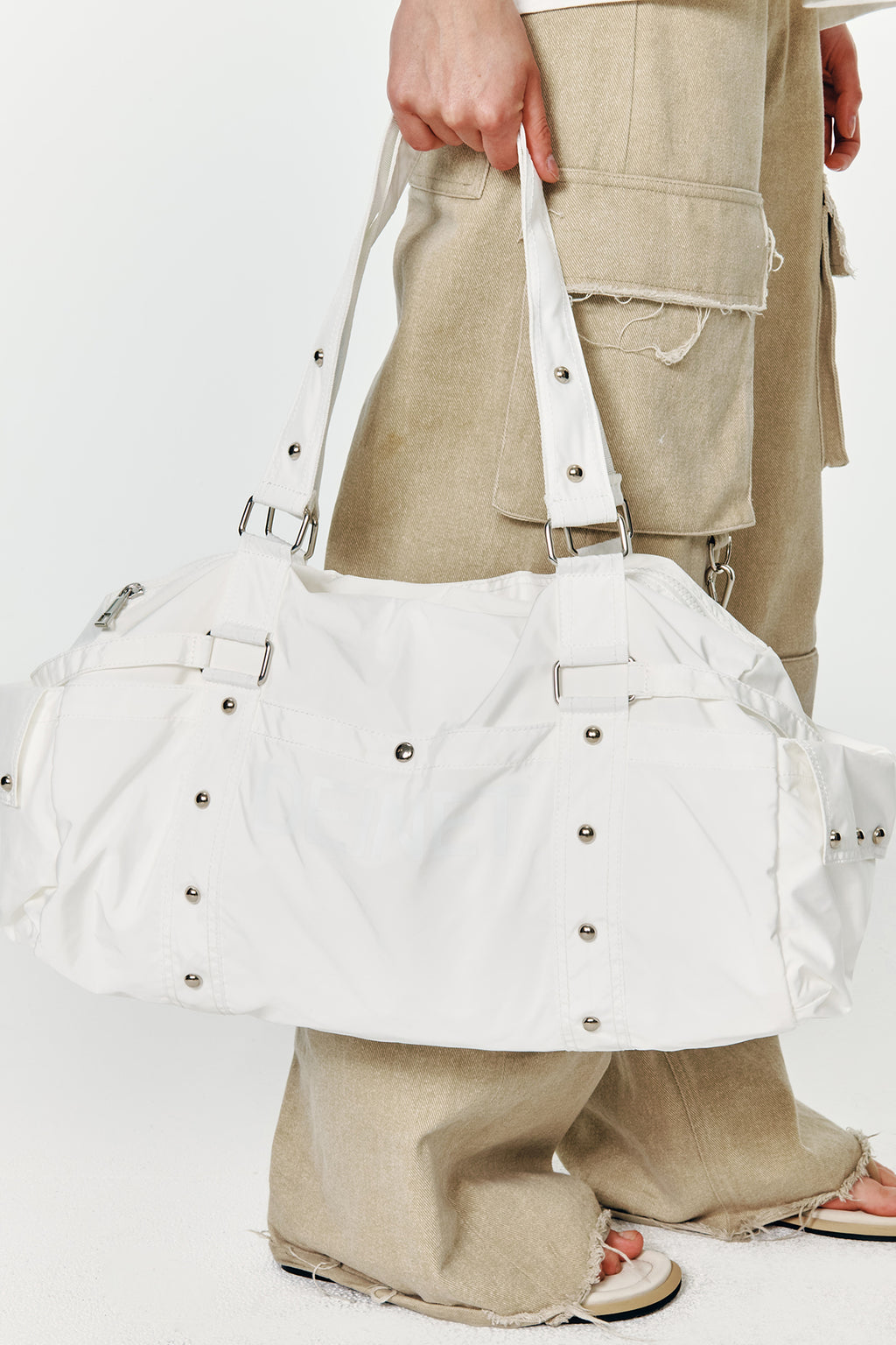 Deinet - Logo Duffle Bag (White) product image 6 | TRAB K-Fashion Australia