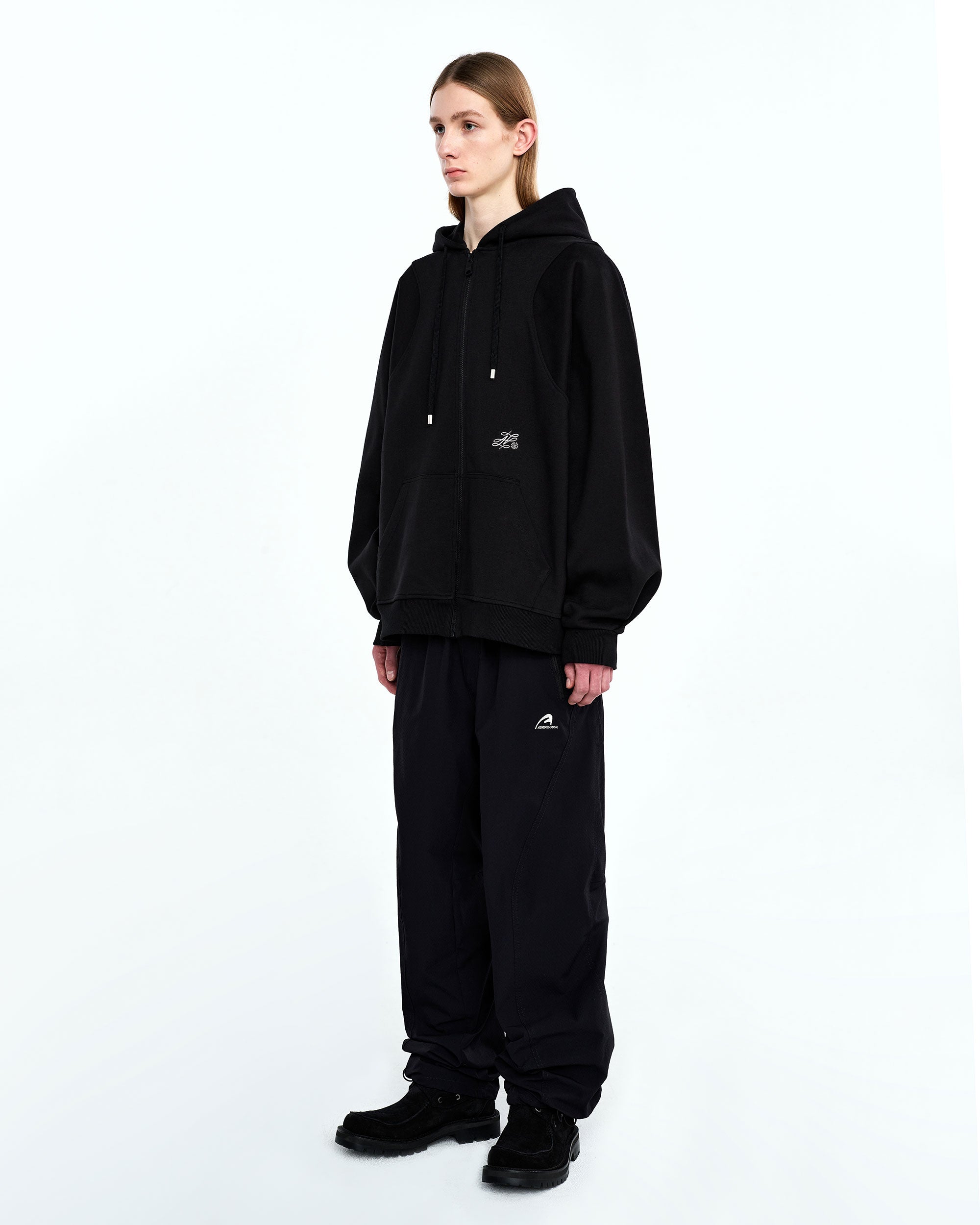 Ader Error - Dancy logo hoodie zip-up (Noir) product image 4 | TRAB K-Fashion Australia