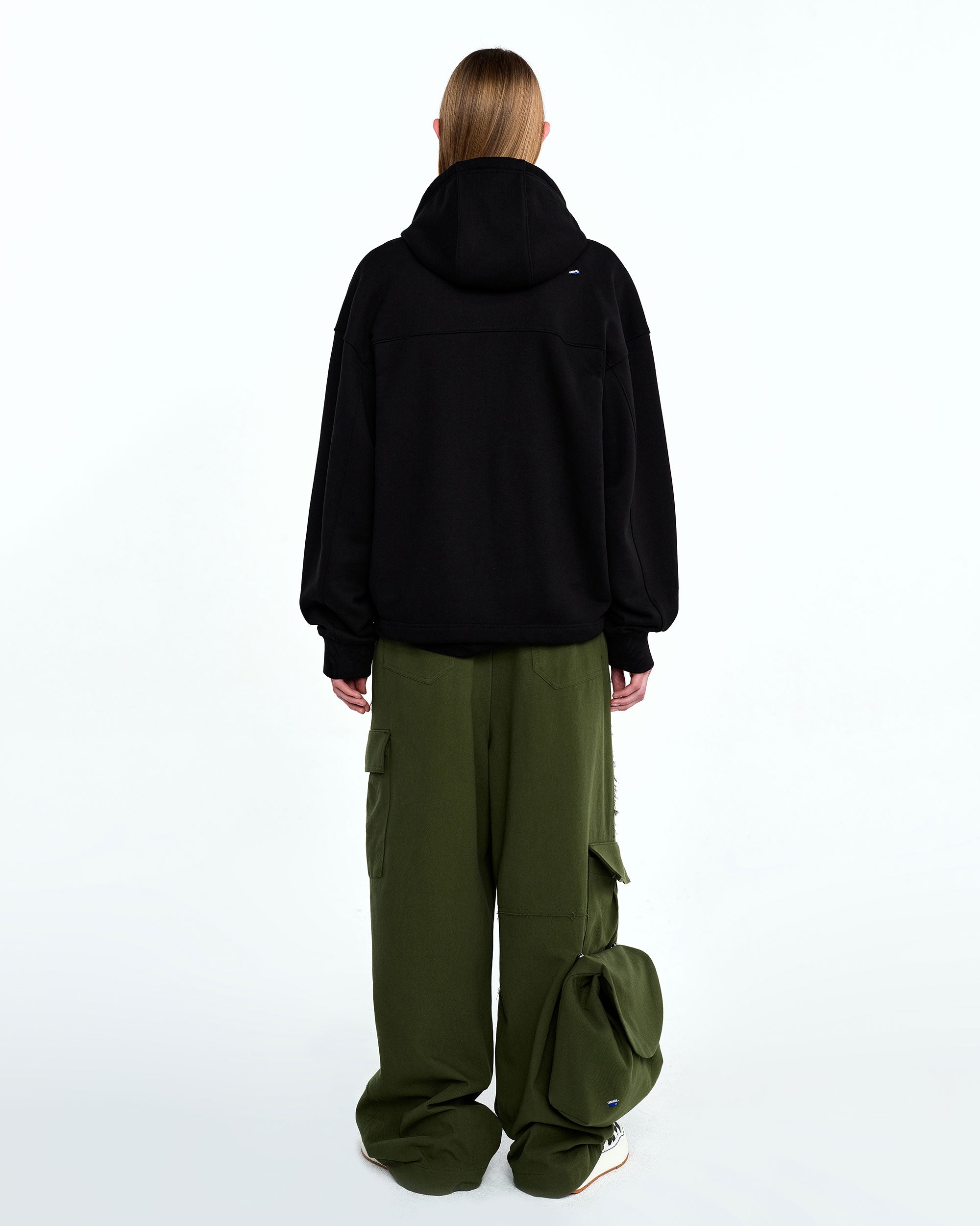 Ader Error - Standic logo hoodie zip-up (Noir) product image 5 | TRAB K-Fashion Australia