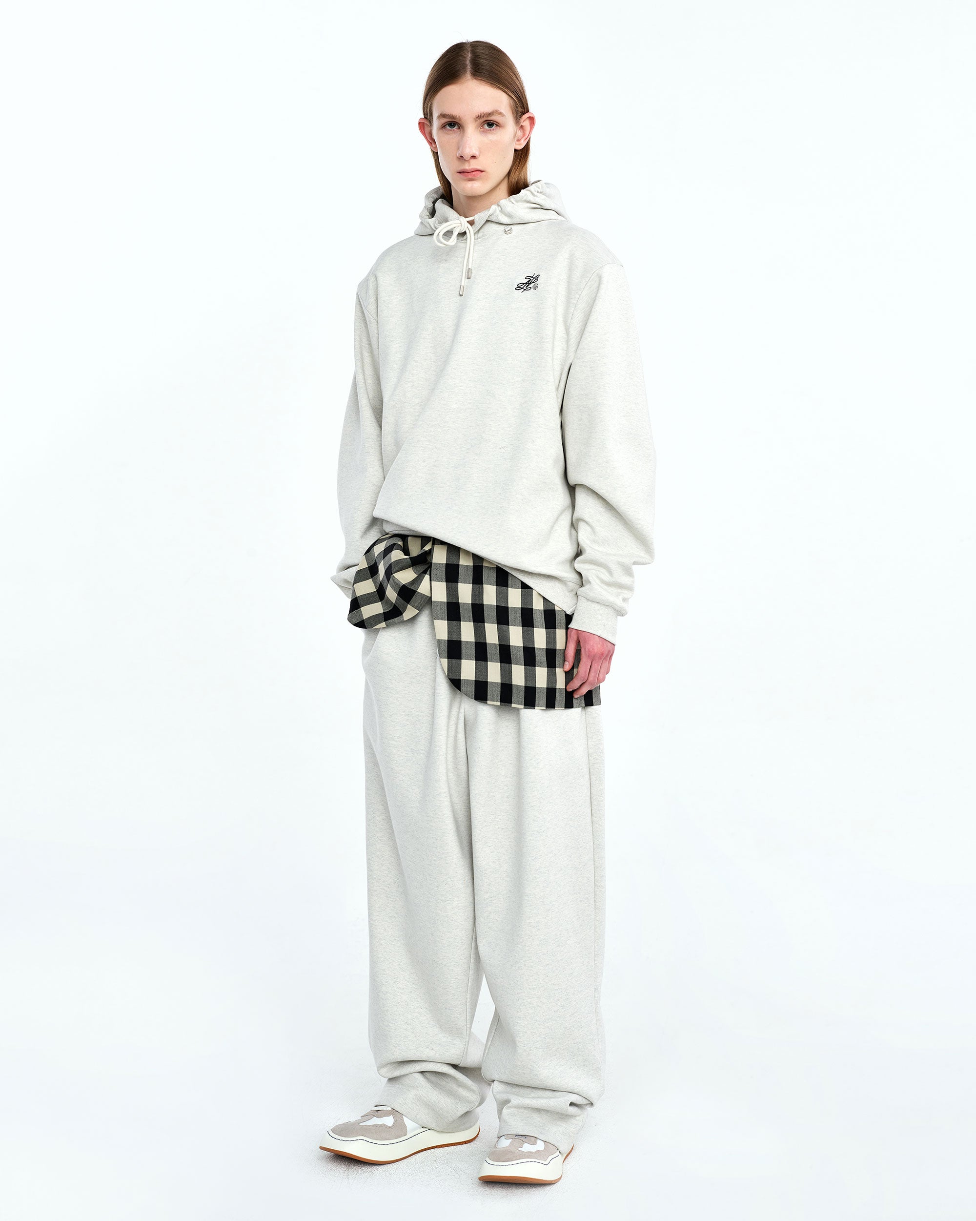 Ader Error - Dancy logo hoodie (Oatmeal) product image 1 | TRAB K-Fashion Australia