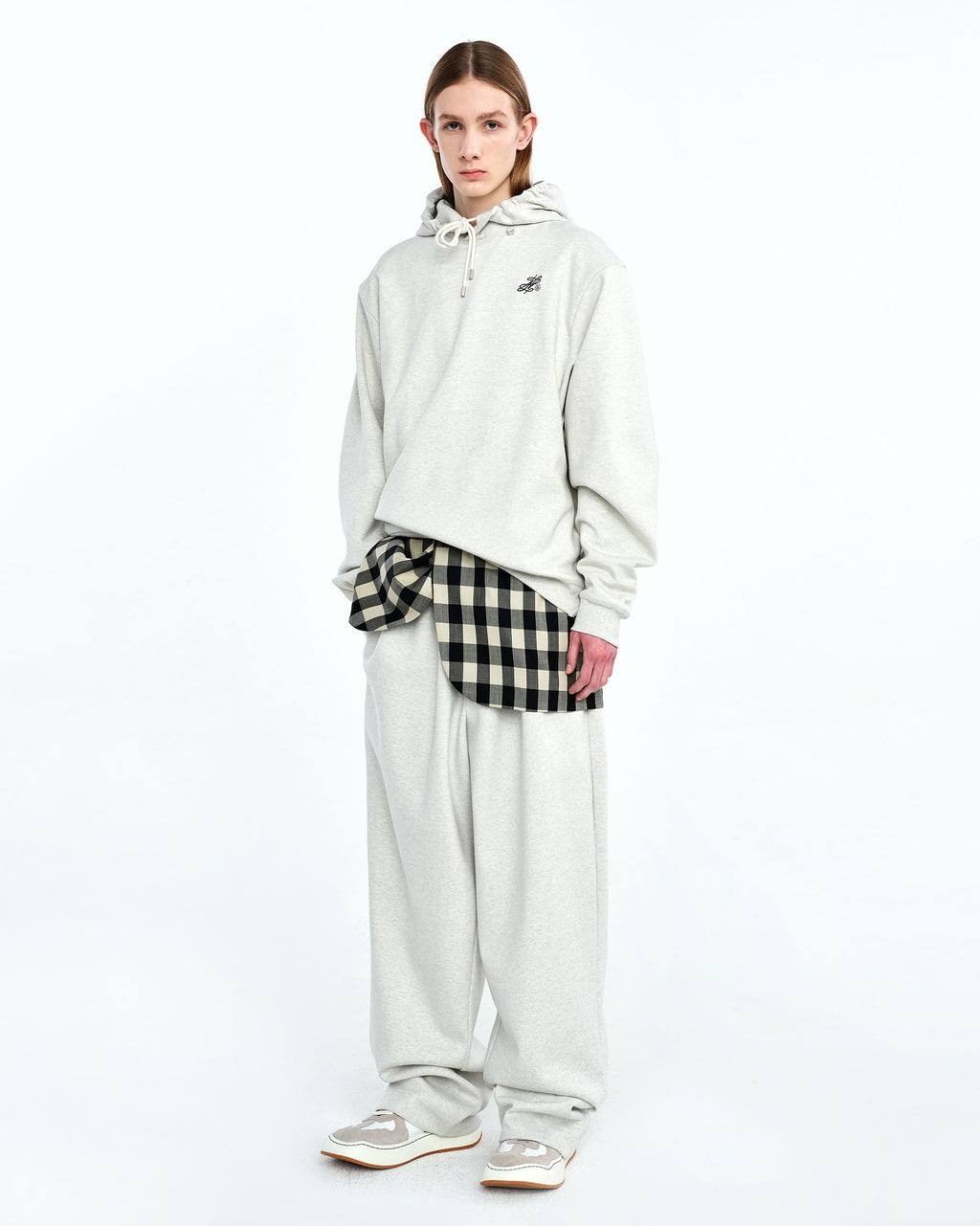 Ader Error - Dancy logo hoodie (Oatmeal) product image 1 | TRAB K-Fashion Australia