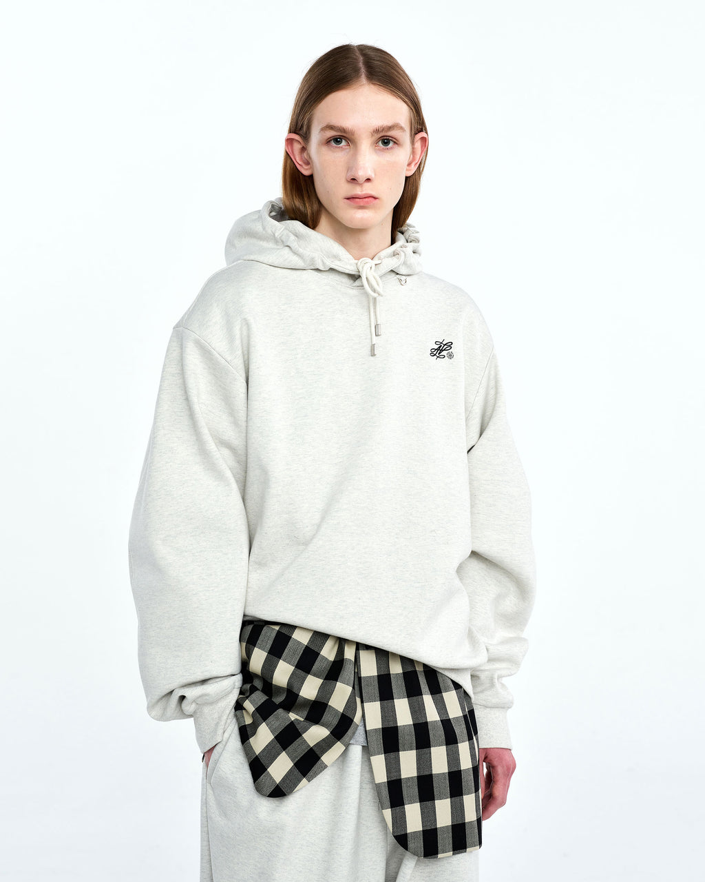 Ader Error - Dancy logo hoodie (Oatmeal) product image 2 | TRAB K-Fashion Australia