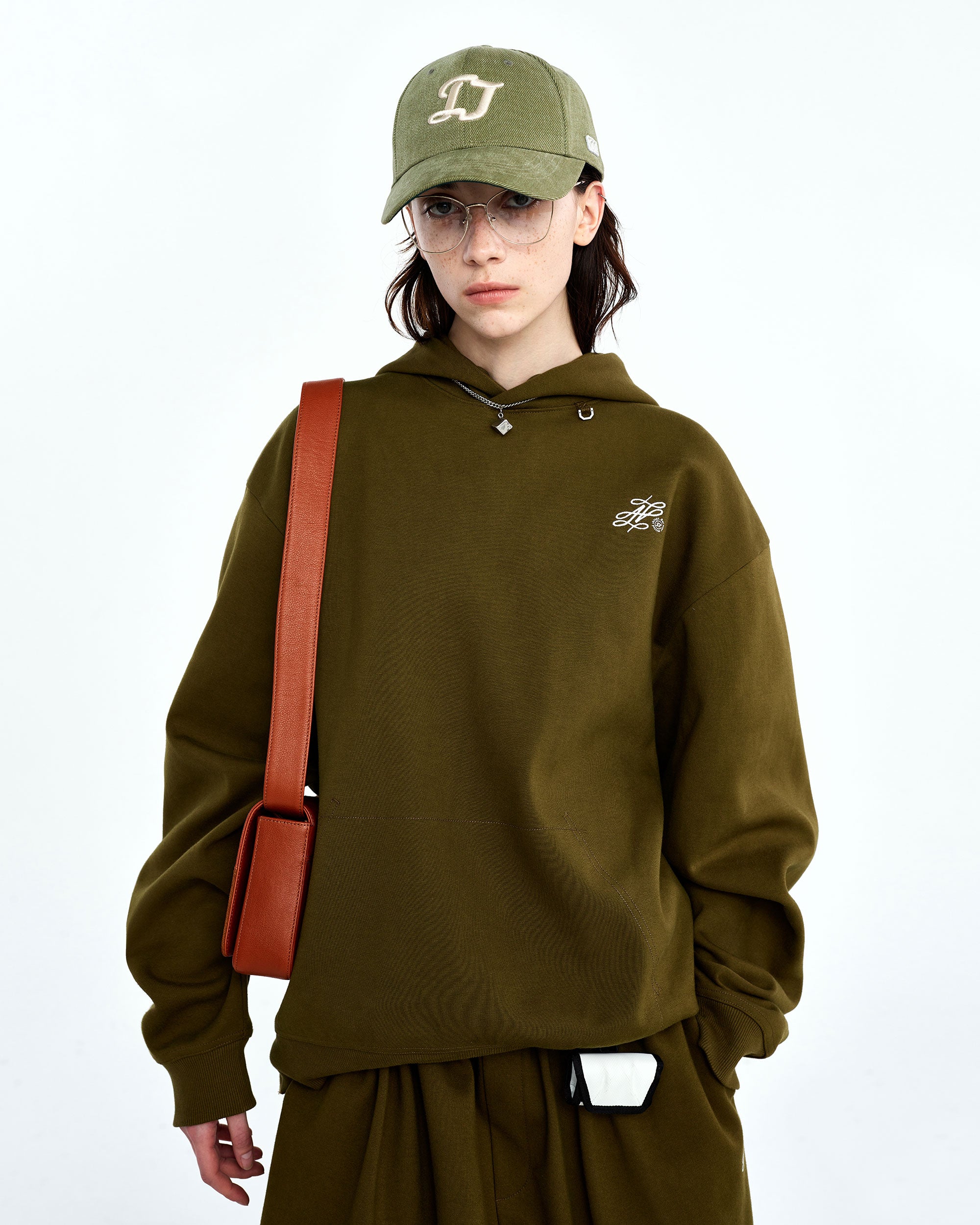 Ader Error - Dancy logo hoodie (Khaki) product image 2 | TRAB K-Fashion Australia