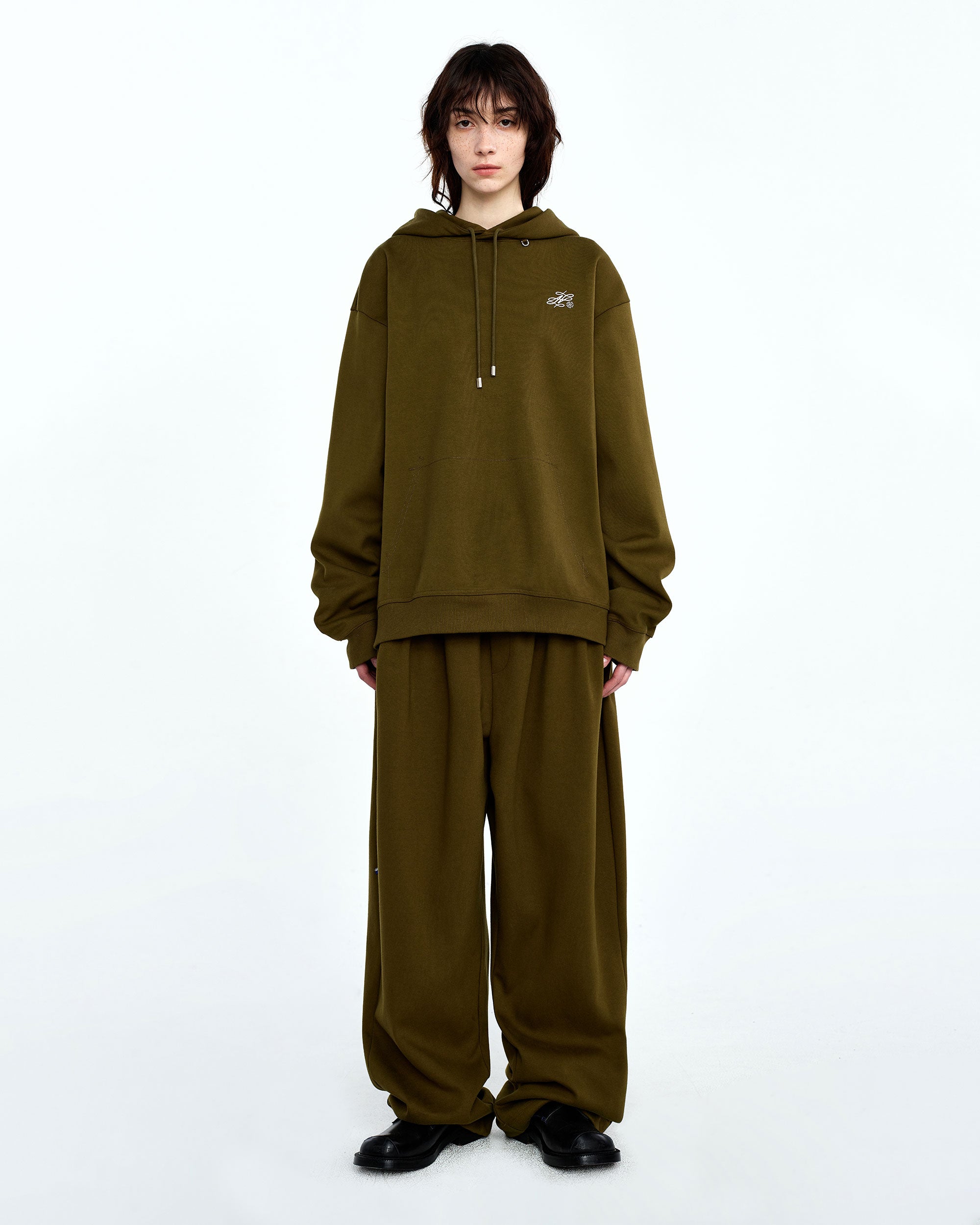 Ader Error - Dancy logo hoodie (Khaki) product image 3 | TRAB K-Fashion Australia