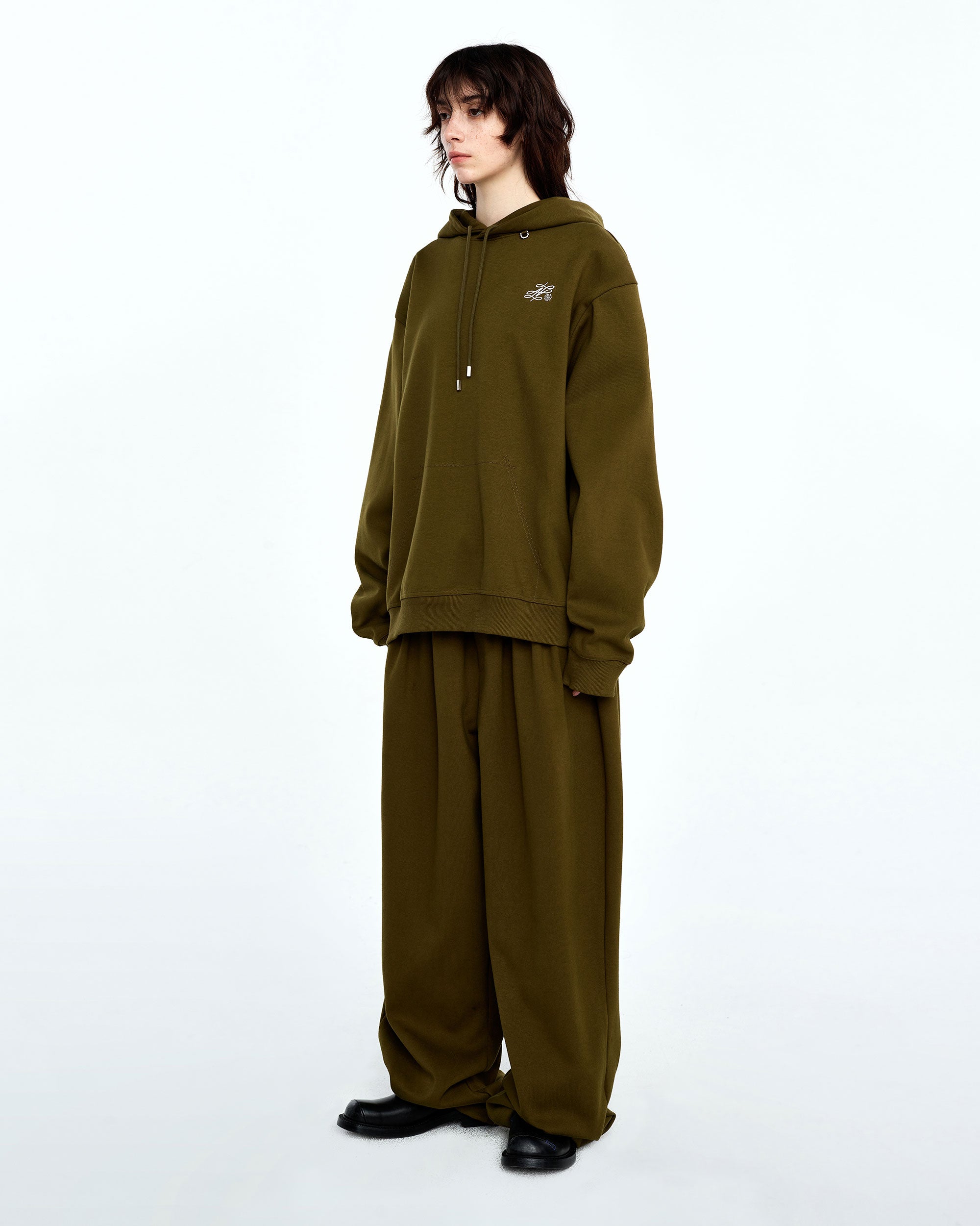 Ader Error - Dancy logo hoodie (Khaki) product image 4 | TRAB K-Fashion Australia