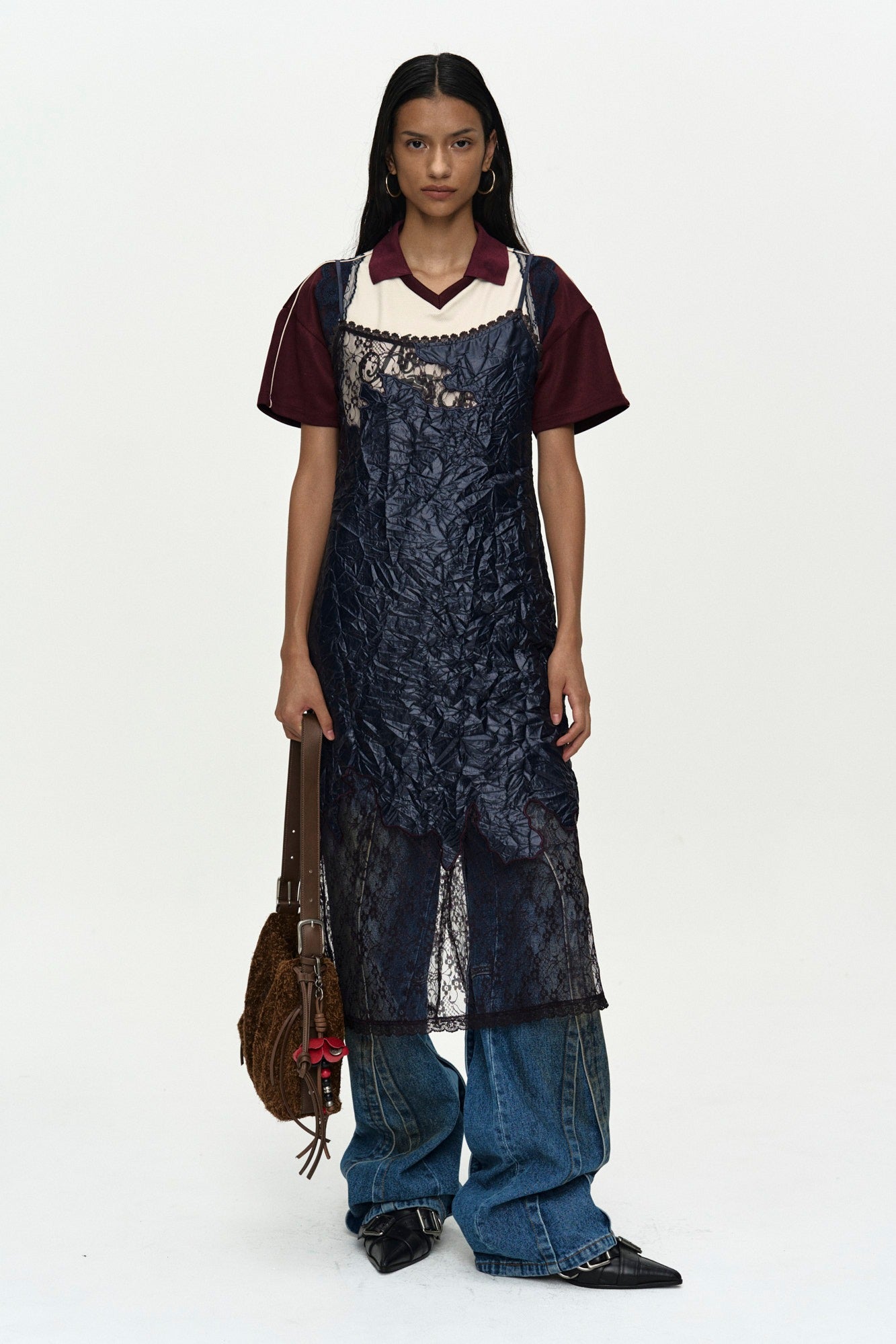 Andersson Bell - Embroidery Lace Dress (Navy) product image 1 | TRAB K-Fashion Australia