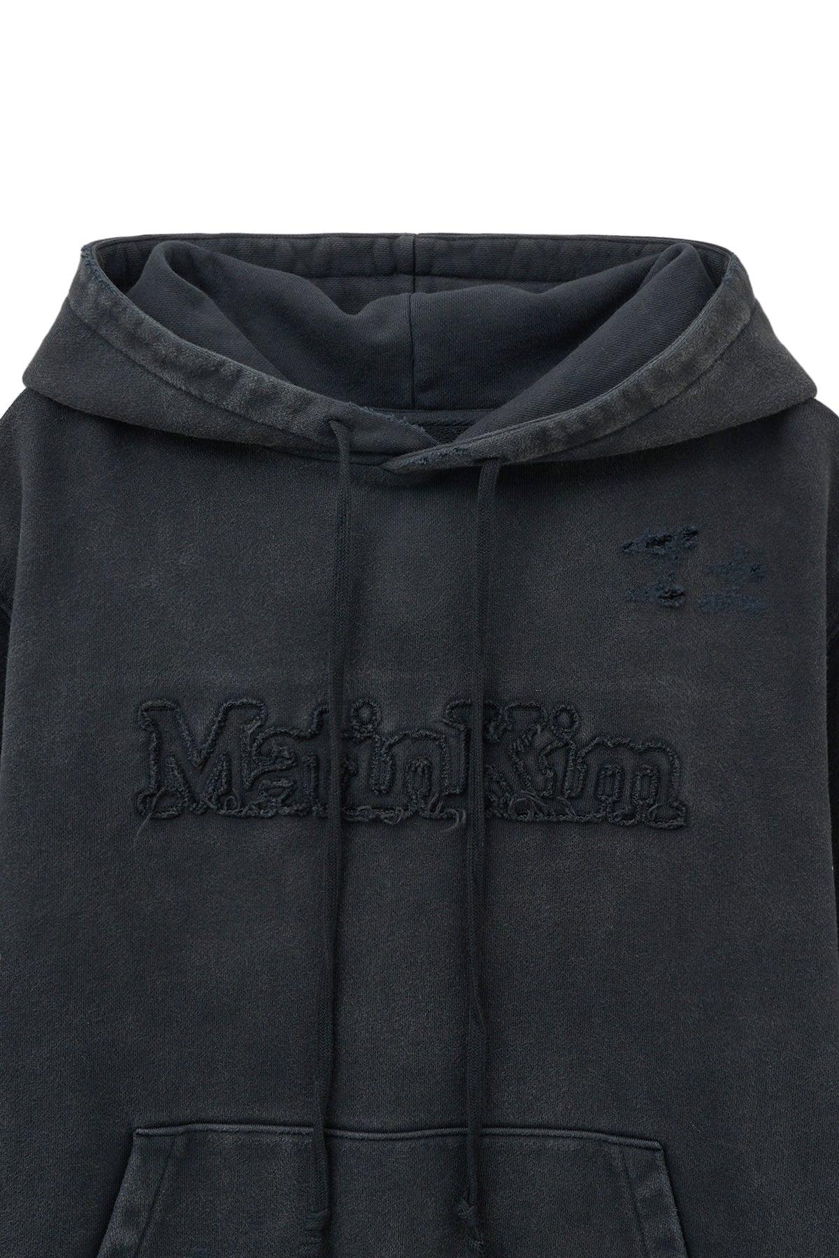 Matin Kim - Vintage Color Dying Logo Hoody (Charcoal) product image 3 | TRAB K-Fashion Australia