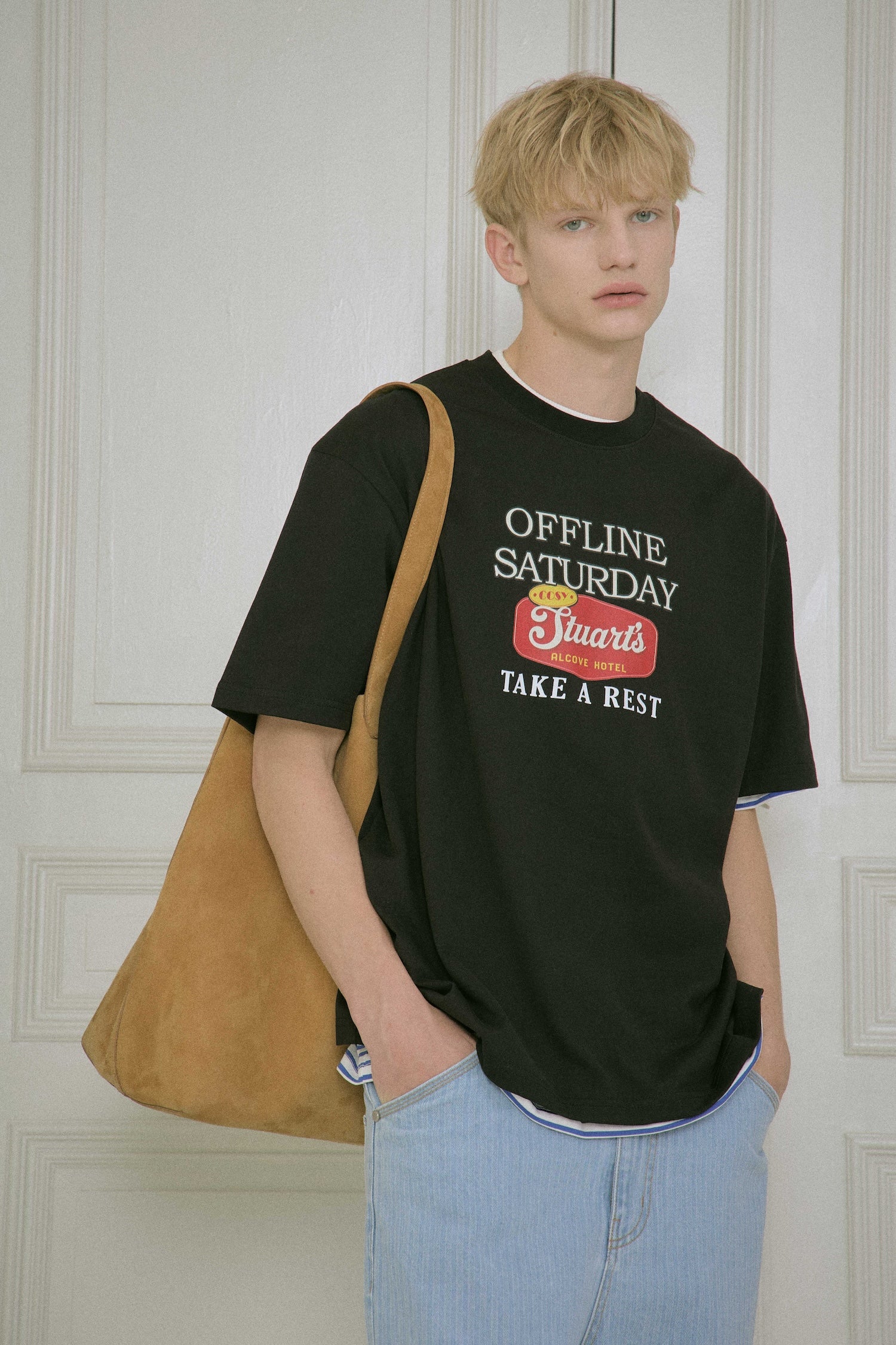 STU - Sign Printing T-Shirt (Black) product image 9 | TRAB K-Fashion Australia