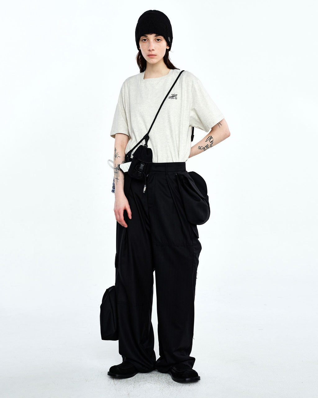 Ader Error - Dancy logo t-shirt (Oatmeal) product image 1 | TRAB K-Fashion Australia