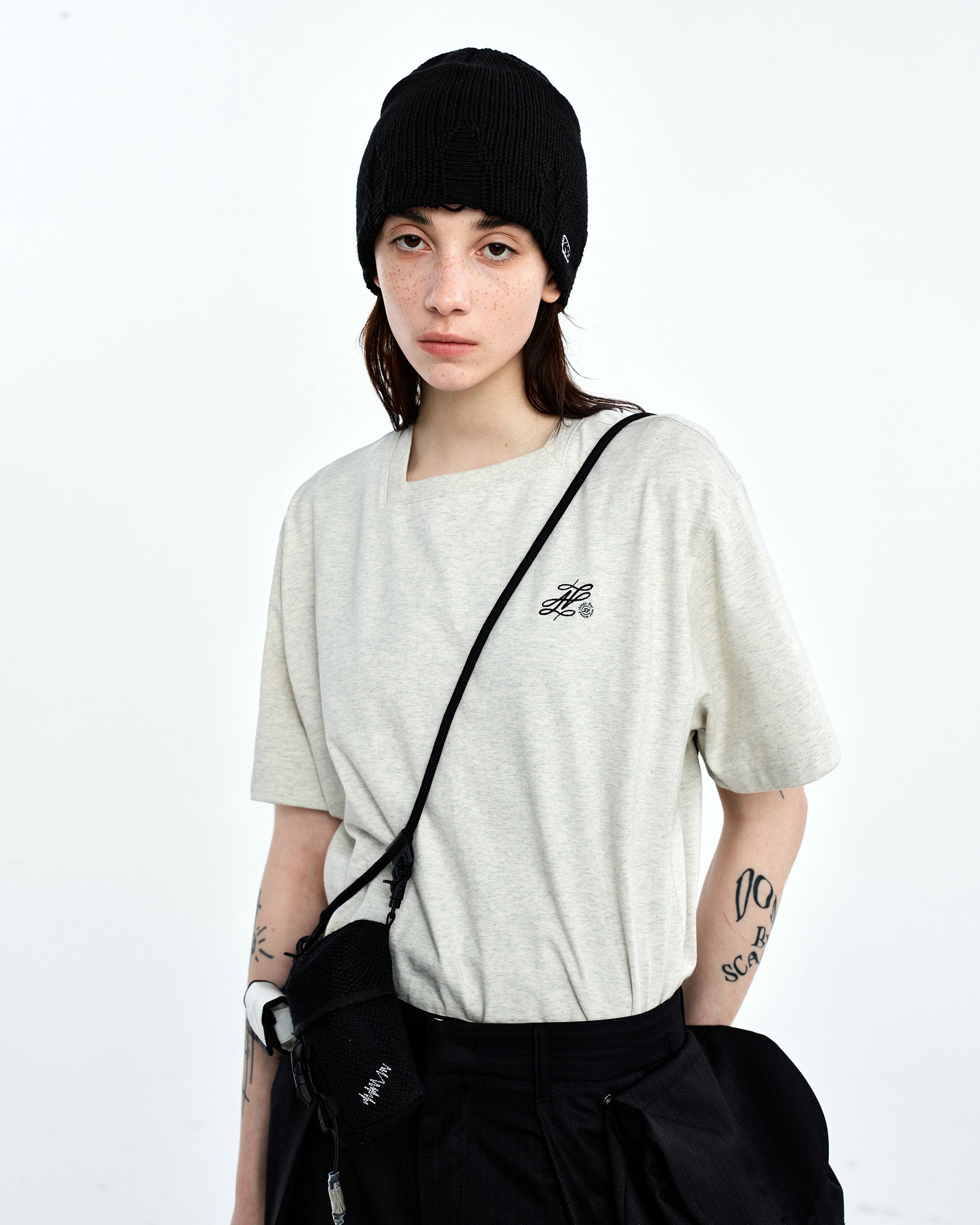 Ader Error - Dancy logo t-shirt (Oatmeal) product image 2 | TRAB K-Fashion Australia