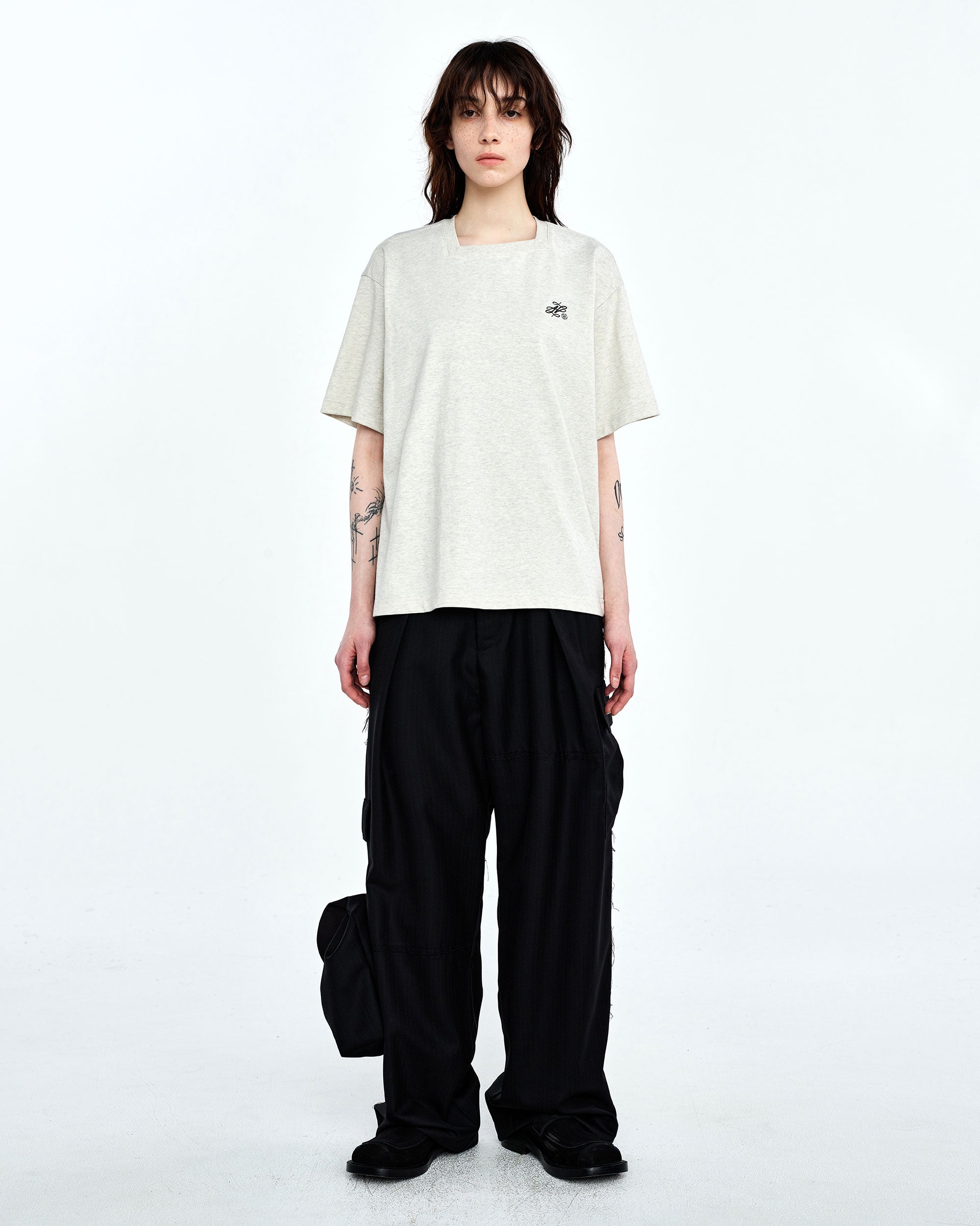 Ader Error - Dancy logo t-shirt (Oatmeal) product image 3 | TRAB K-Fashion Australia