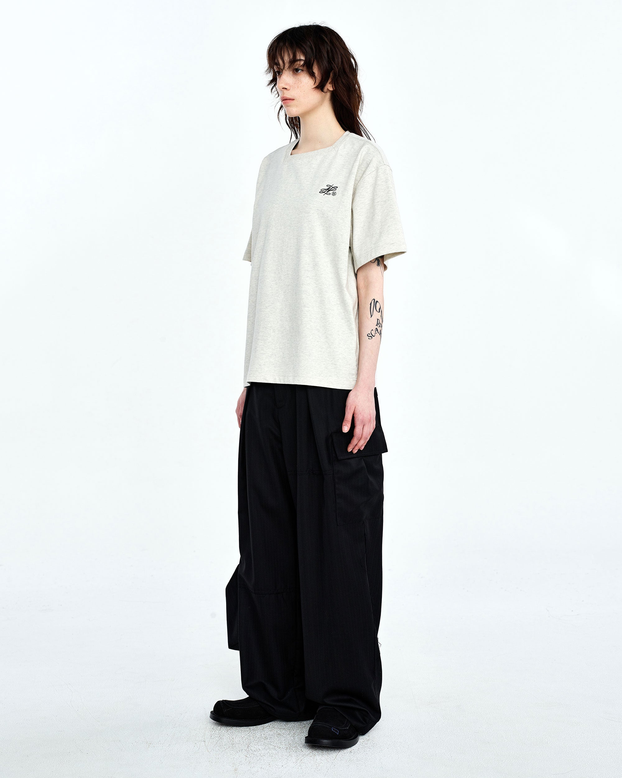 Ader Error - Dancy logo t-shirt (Oatmeal) product image 4 | TRAB K-Fashion Australia