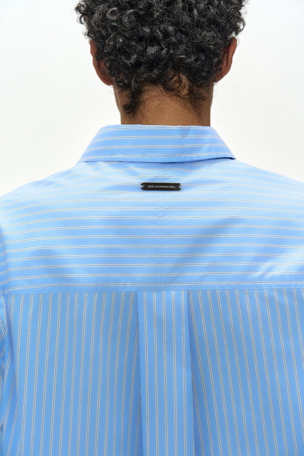 Andersson Bell - Asymmetric Layered Shirt (Blue/Blue Stripe) product image 7 | TRAB K-Fashion Australia