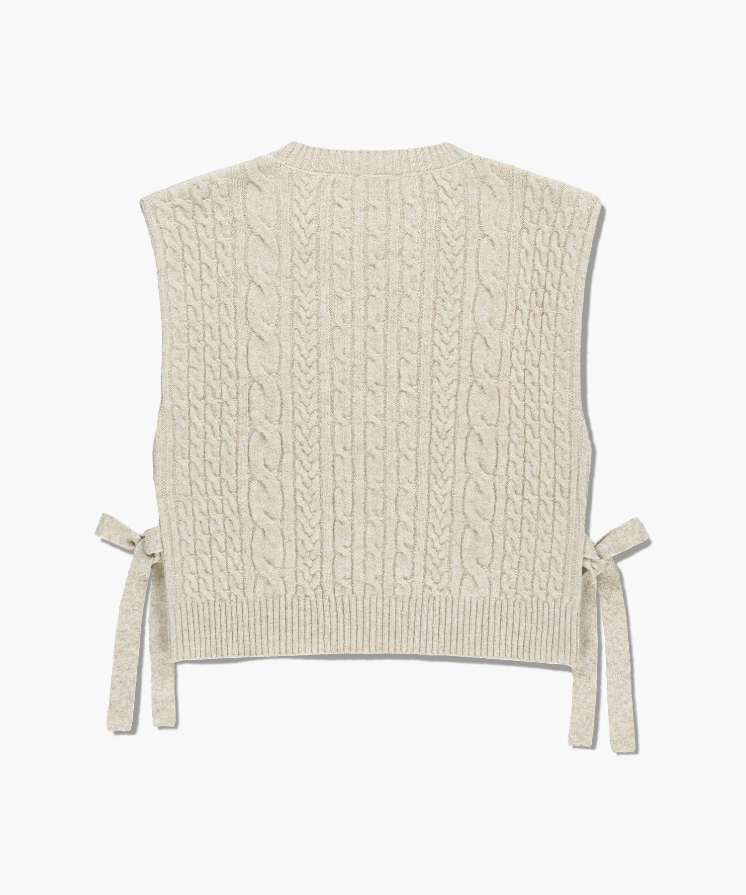 Marithe & Francois Girbaud - Side Ribbon Knit Vest (Ivory) product image 7 | TRAB K-Fashion Australia