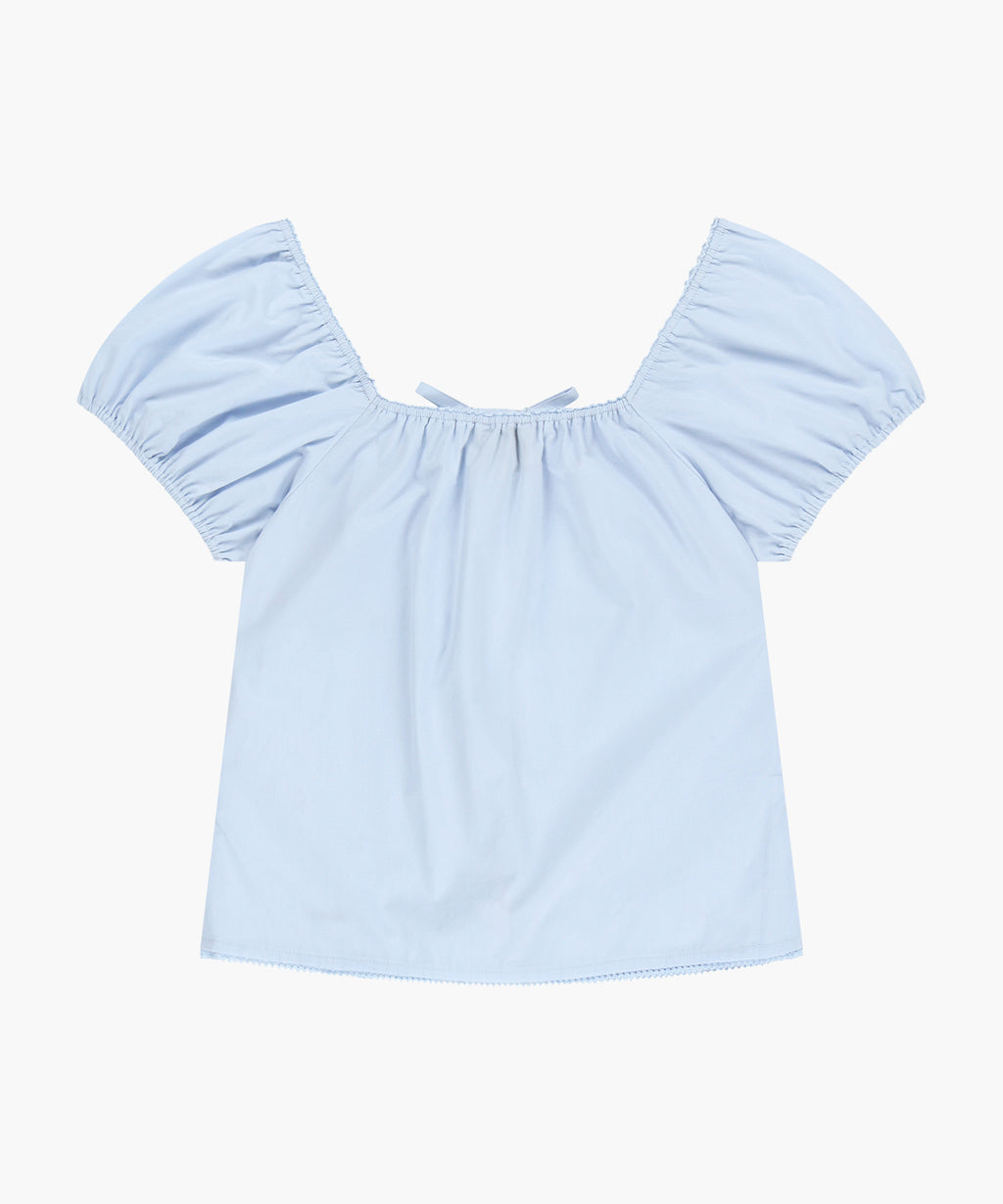 Marithe & Francois Girbaud - Cap Sleeve Ribbon Blouse (Sky Blue) product image 8 | TRAB K-Fashion Australia