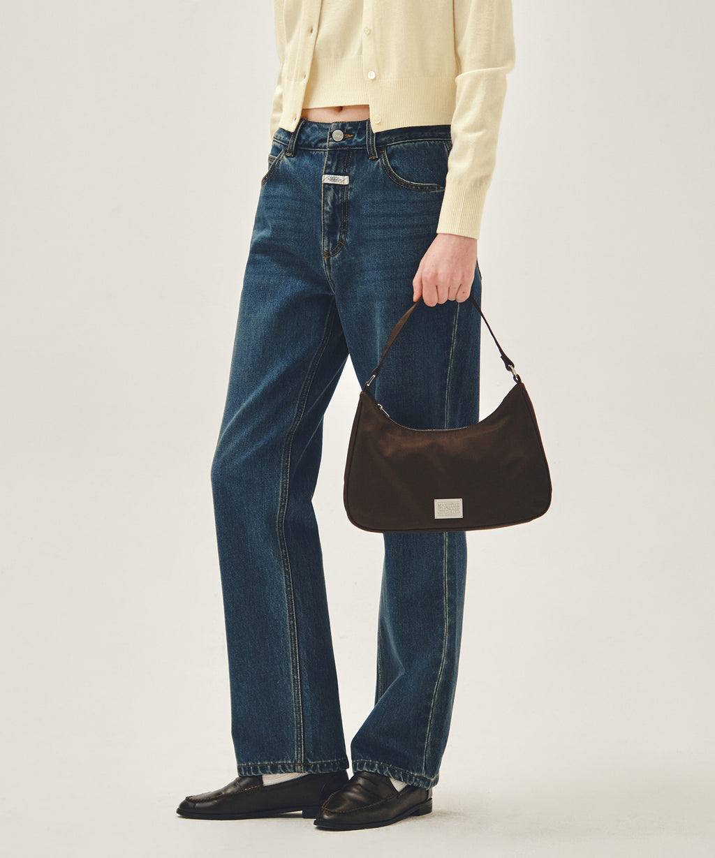 Marithe & Francois Girbaud - Classic Logo Hobo Bag (Brown) product image 7 | TRAB K-Fashion Australia