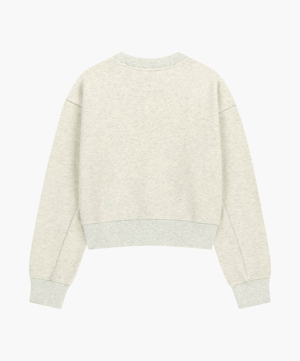 Marithe & Francois Girbaud - Flower Classic Logo Crop Sweatshirt (Oatmeal) product image 7 | TRAB K-Fashion Australia