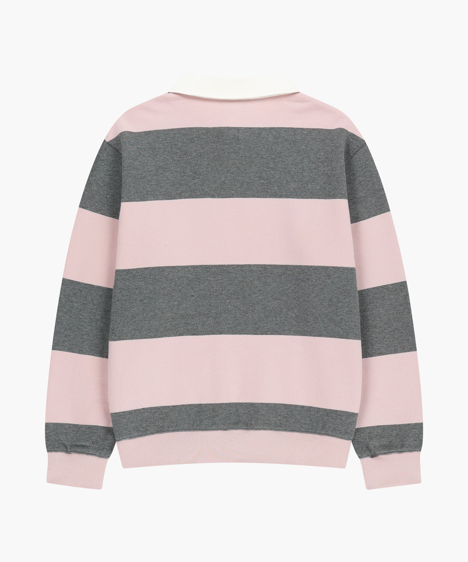 Marithe & Francois Girbaud - Small Classic Logo Rugby Stripe Sweatshirt (Light Pink) product image 7 | TRAB K-Fashion Australia