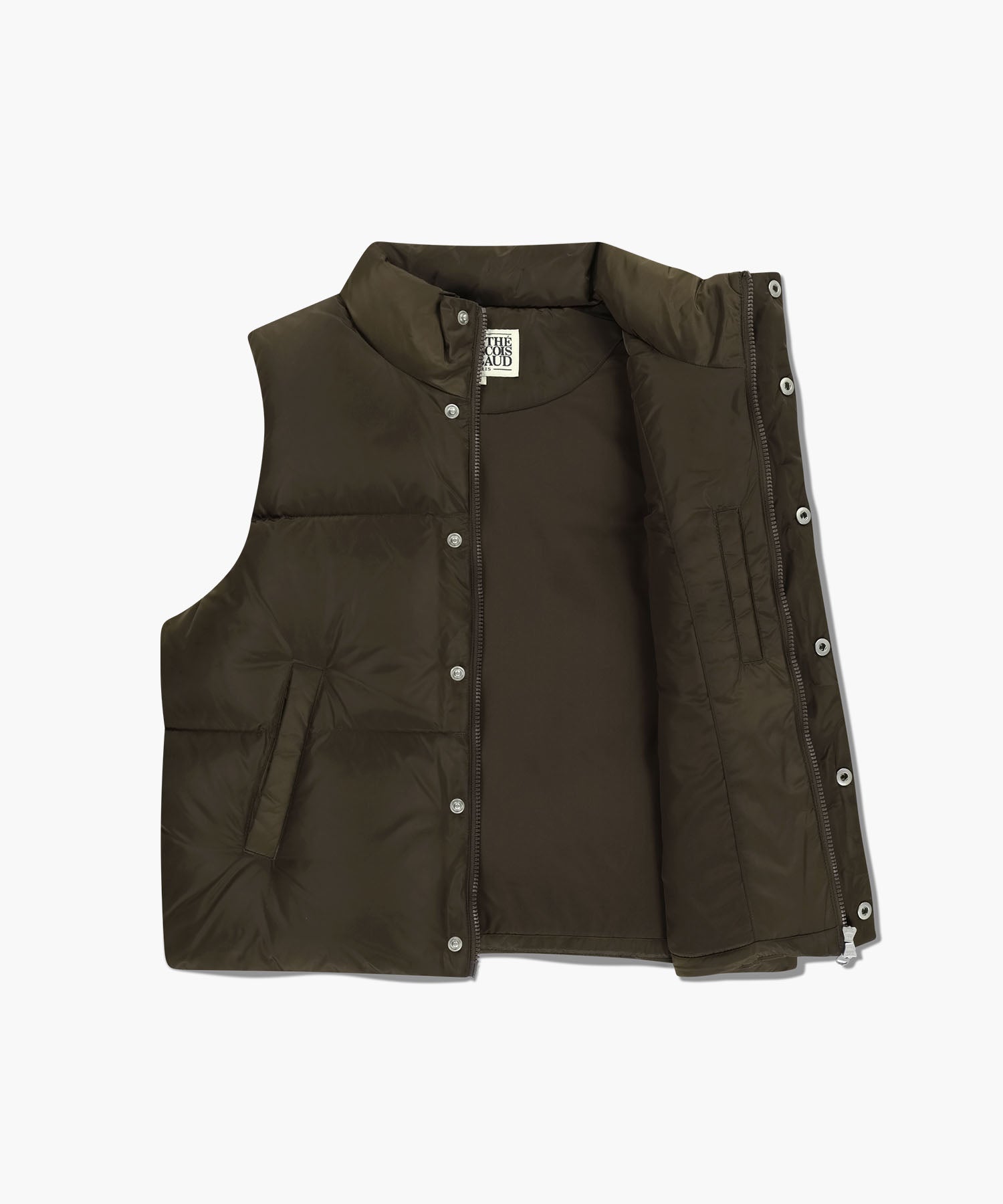 Marithe & Francois Girbaud - Classic Logo Down Vest (Dark Brown) product image 7 | TRAB K-Fashion Australia
