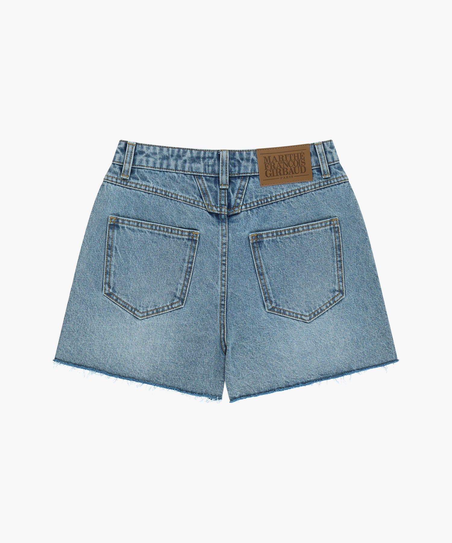 Marithe & Francois Girbaud - Raw Edge Washed Denim Shorts (Light Blue) product image 8 | TRAB K-Fashion Australia