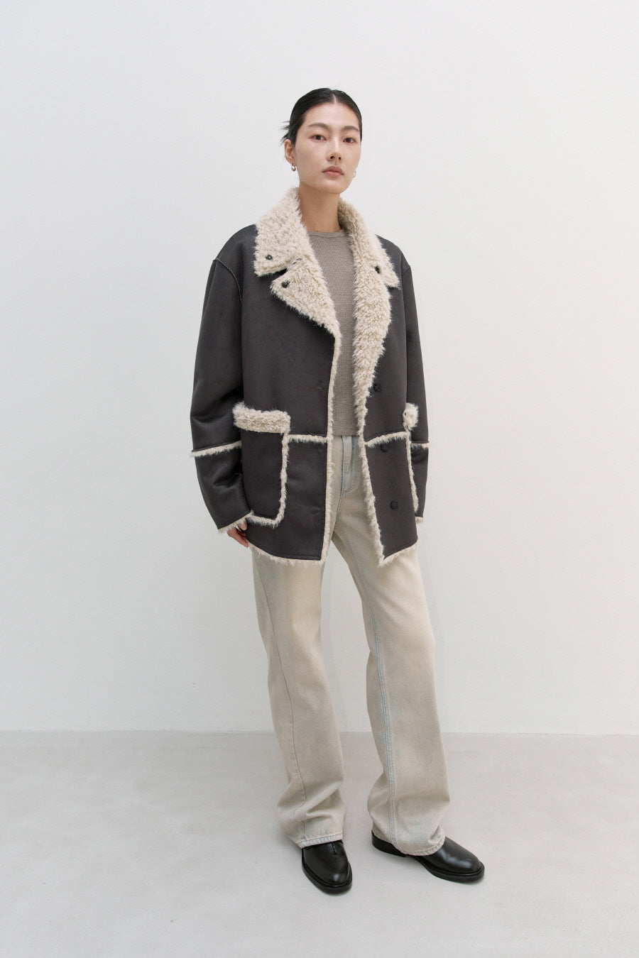 Insilence - Reversible Fur Mustang (Cream Brown) product image 6 | TRAB K-Fashion Australia