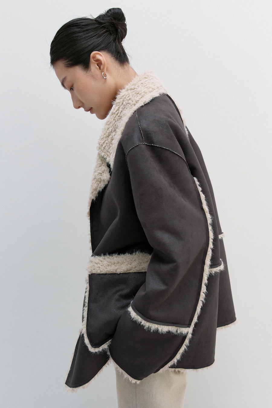 Insilence - Reversible Fur Mustang (Cream Brown) product image 2 | TRAB K-Fashion Australia