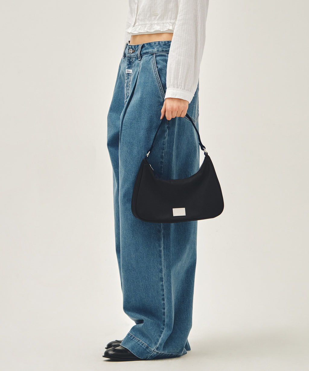 Marithe & Francois Girbaud - Classic Logo Hobo Bag (Black) product image 7 | TRAB K-Fashion Australia