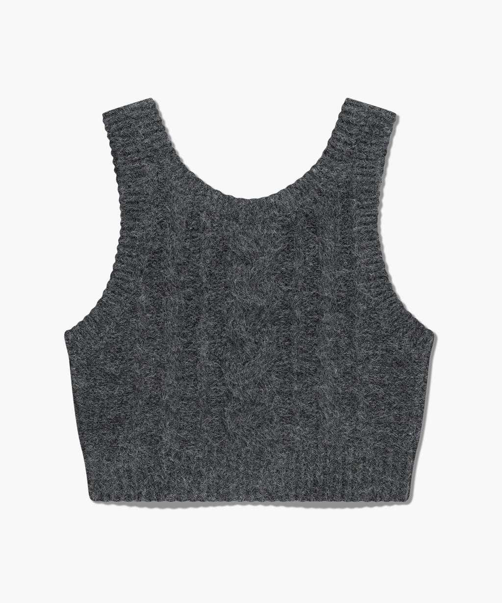 Marithe & Francois Girbaud - Logo Knit Bustier (Charcoal) product image 7 | TRAB K-Fashion Australia