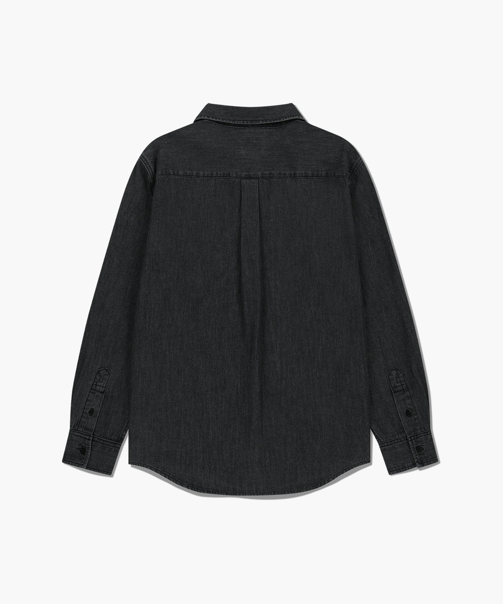 Marithe & Francois Girbaud - Logo Denim Shirt (Black) product image 7 | TRAB K-Fashion Australia