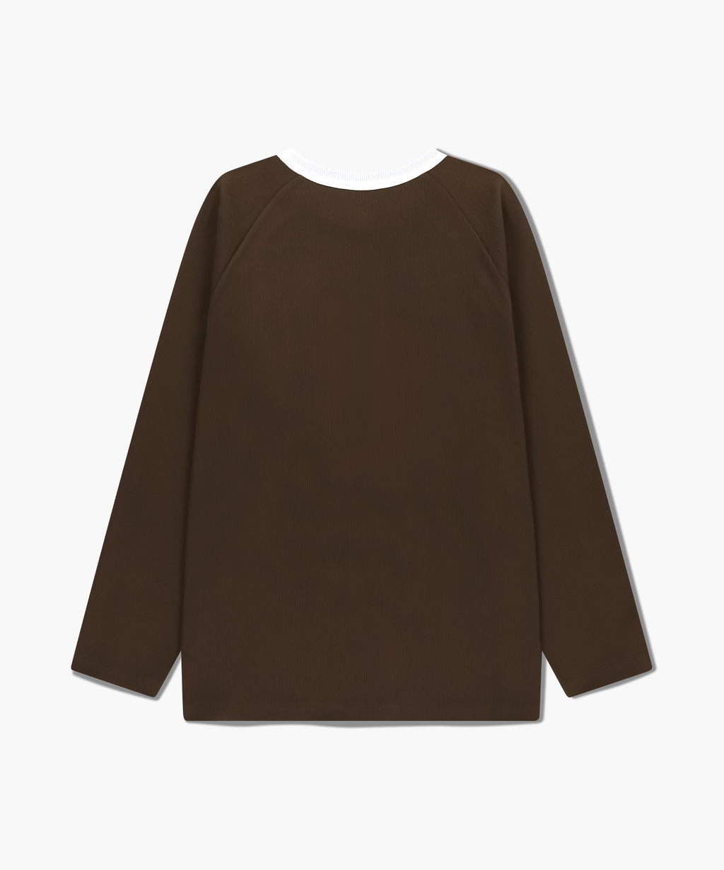 Marithe & Francois Girbaud - Marithe Sport W Oversized Long Sleeve (Brown) product image 7 | TRAB K-Fashion Australia