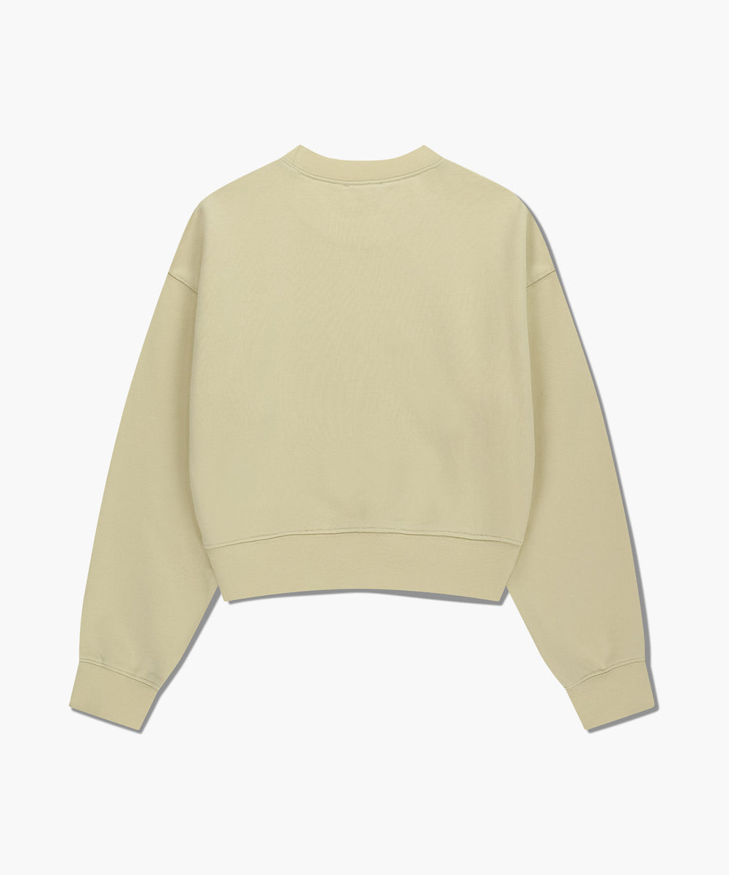Marithe & Francois Girbaud - Classic Logo Crop Sweatshirt (Light Yellow) product image 7 | TRAB K-Fashion Australia