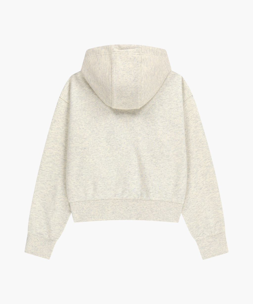 Marithe & Francois Girbaud - Classic Logo Crop Hoodie Zipup (Oatmeal) product image 7 | TRAB K-Fashion Australia