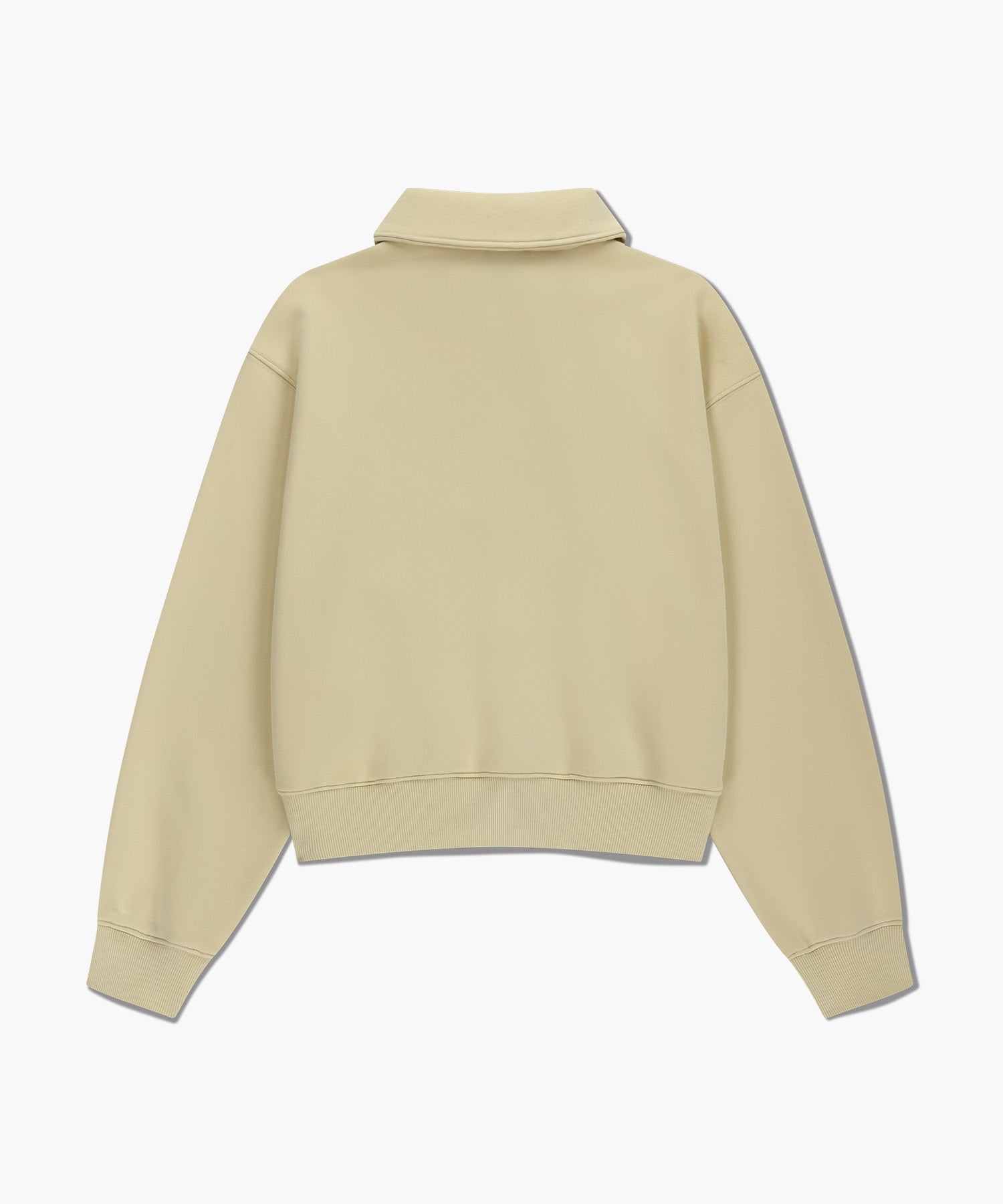 Marithe & Francois Girbaud - Classic Logo Half Zipup Crop Sweatshirt (Light Yellow) product image 7 | TRAB K-Fashion Australia