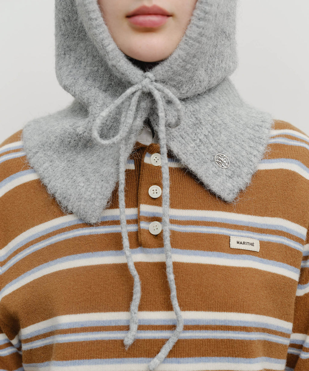 Marithe & Francois Girbaud - Circle Logo Balaclava (Light Gray) product image 7 | TRAB K-Fashion Australia