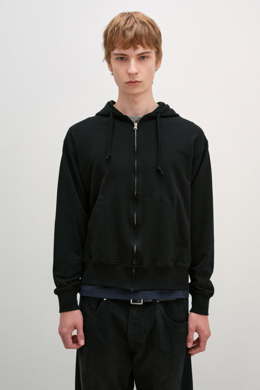 Insilence - Lightweight Hooded Zip-Up (Black) product image 1 | TRAB K-Fashion Australia