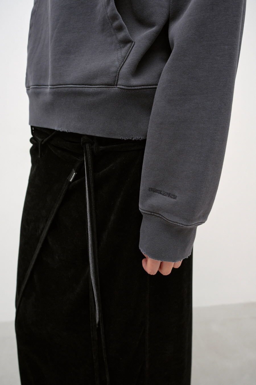 Insilence - Washed Color Soft Hoodie (Charcoal) product image 5 | TRAB K-Fashion Australia