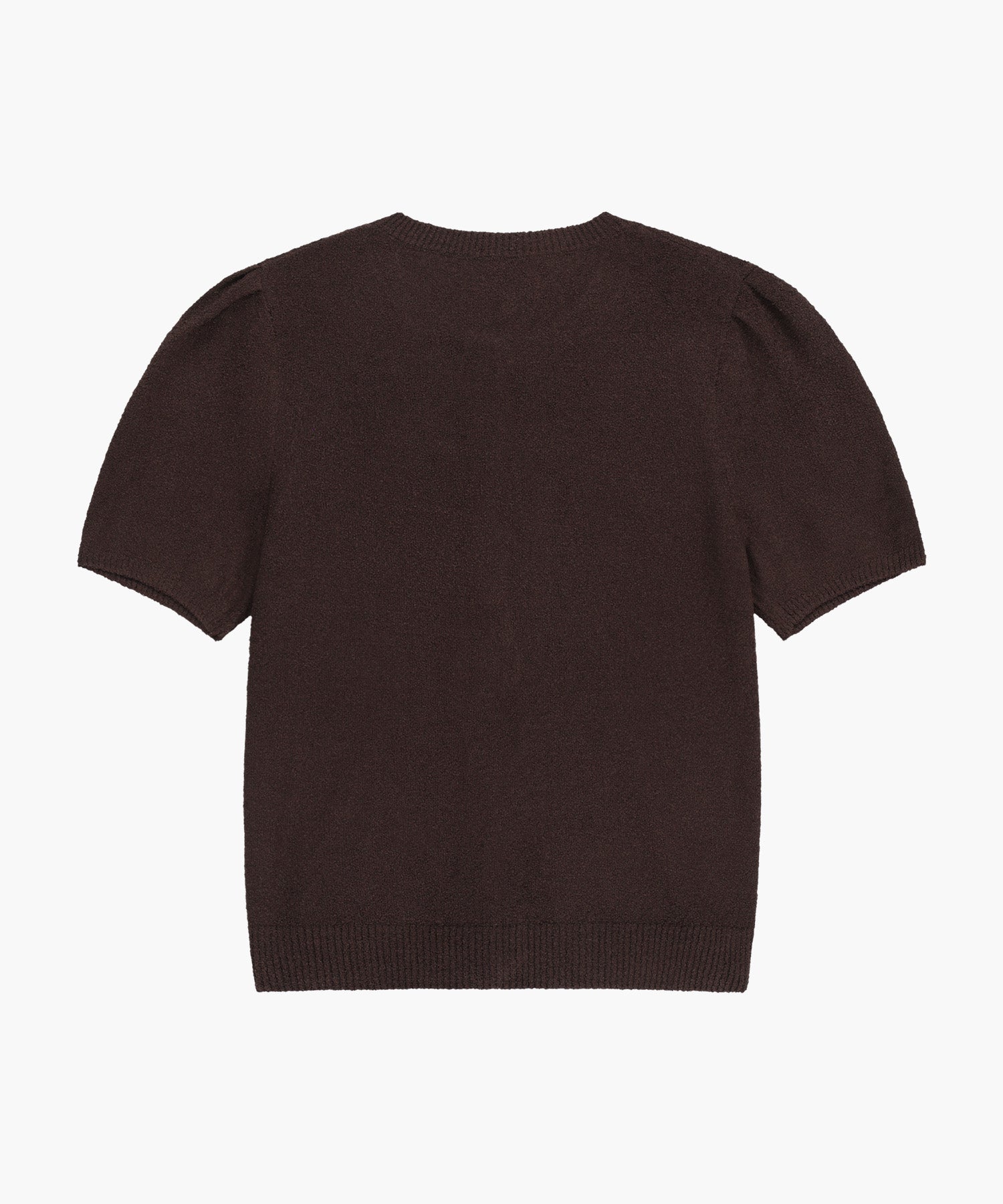 Marithe & Francois Girbaud - Puff Sleeve Half Knit Cardigan (Dark Brown) product image 7 | TRAB K-Fashion Australia