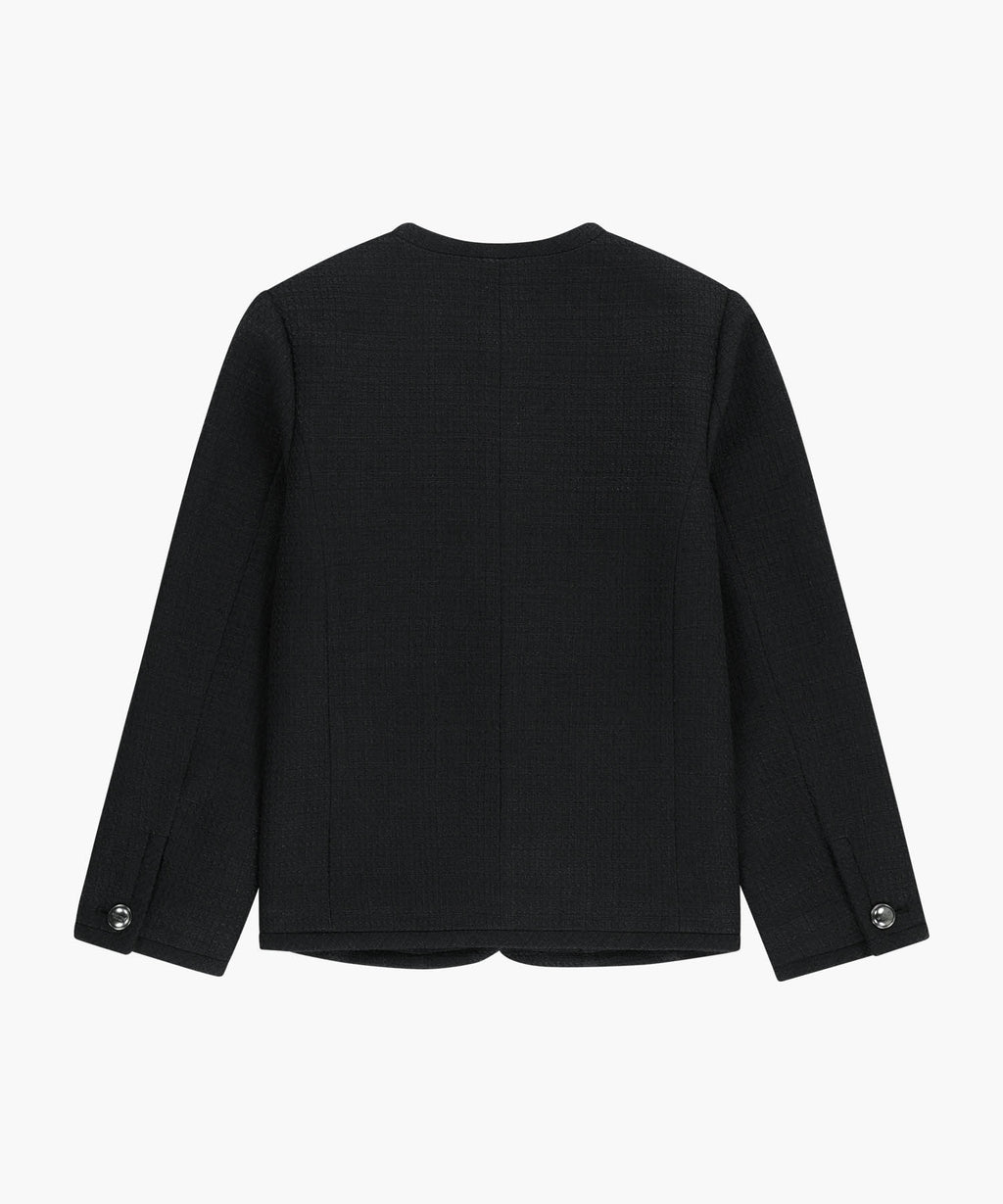 Marithe & Francois Girbaud - Tweed Round Neck Jacket (Black) product image 7 | TRAB K-Fashion Australia