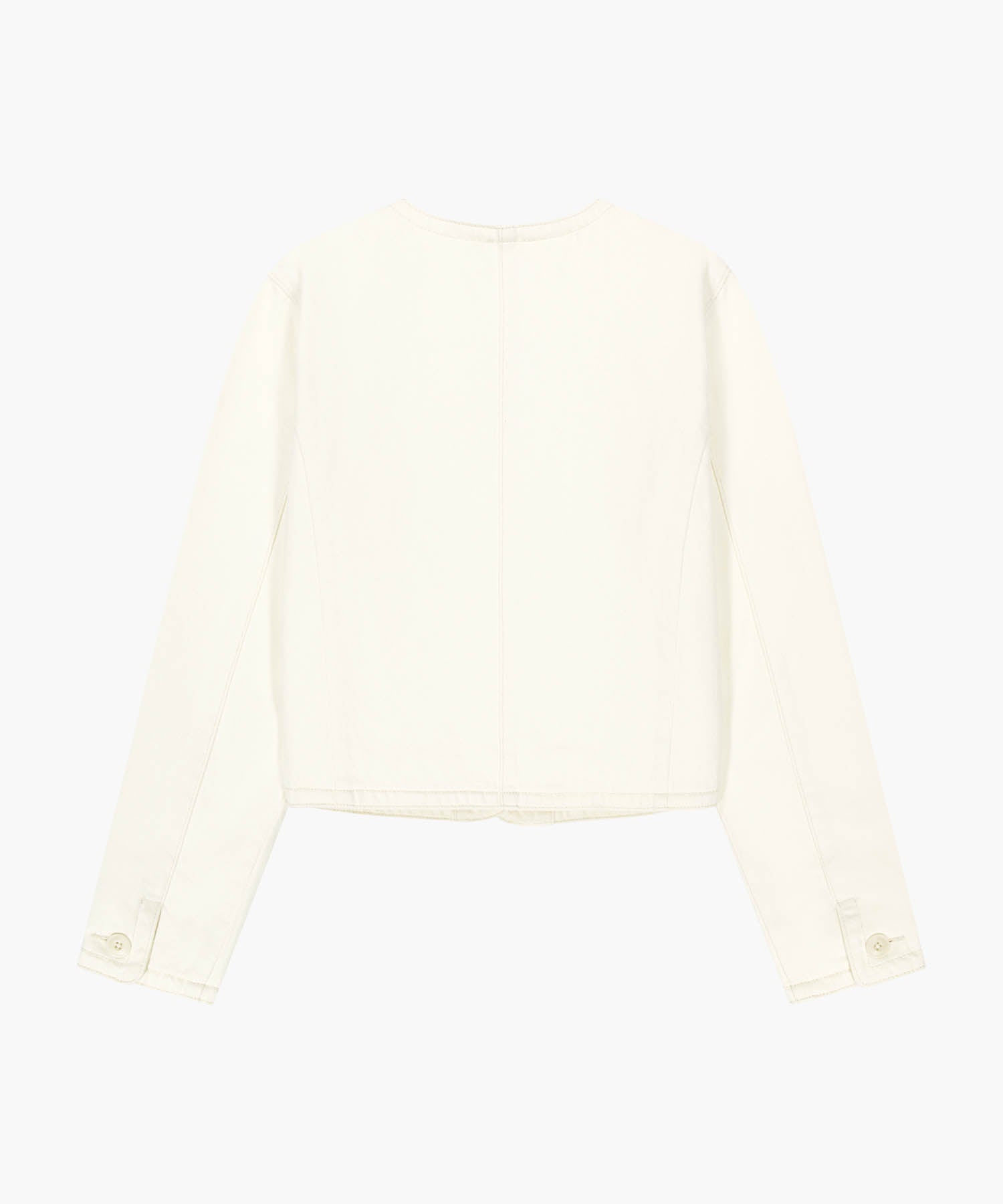 Marithe & Francois Girbaud - Round Neck Denim Jacket (Ecru) product image 10 | TRAB K-Fashion Australia