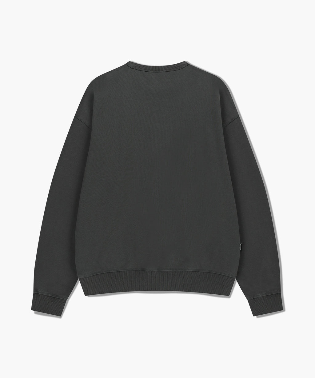 Marithe & Francois Girbaud - Lettering Logo Over Fit Sweatshirt (Charcoal) product image 7 | TRAB K-Fashion Australia