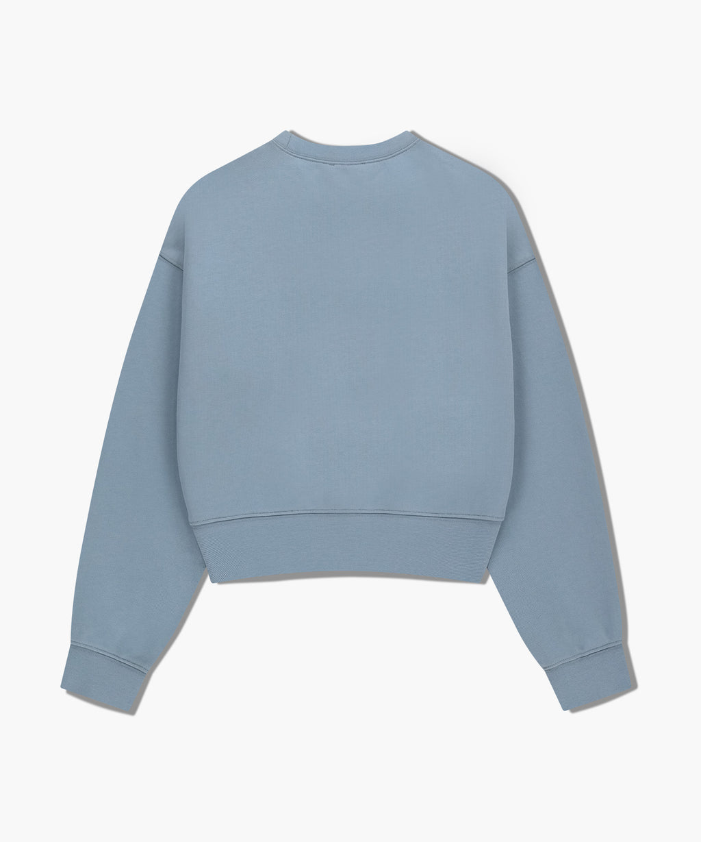 Marithe & Francois Girbaud - Classic Logo Crop Sweatshirt (Sky Blue) product image 7 | TRAB K-Fashion Australia