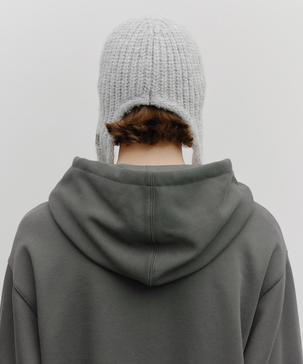 Marithe & Francois Girbaud - Classic Logo Earflap Beanie (Gray) product image 7 | TRAB K-Fashion Australia