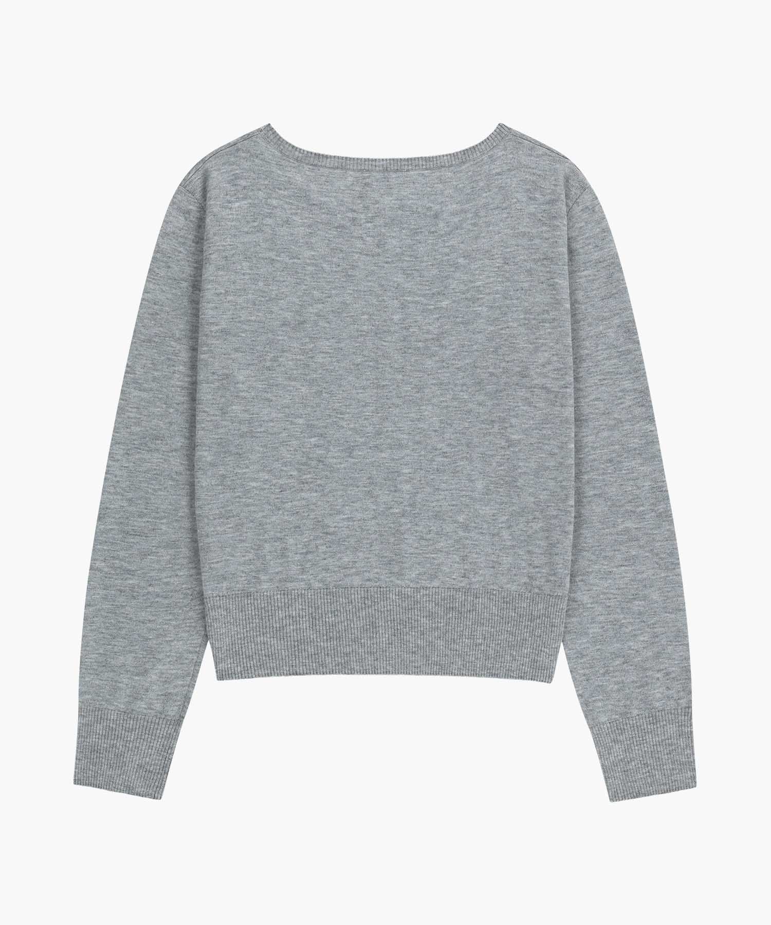 Marithe & Francois Girbaud - Boat Neck Knit Pullover (Melange Gray) product image 7 | TRAB K-Fashion Australia