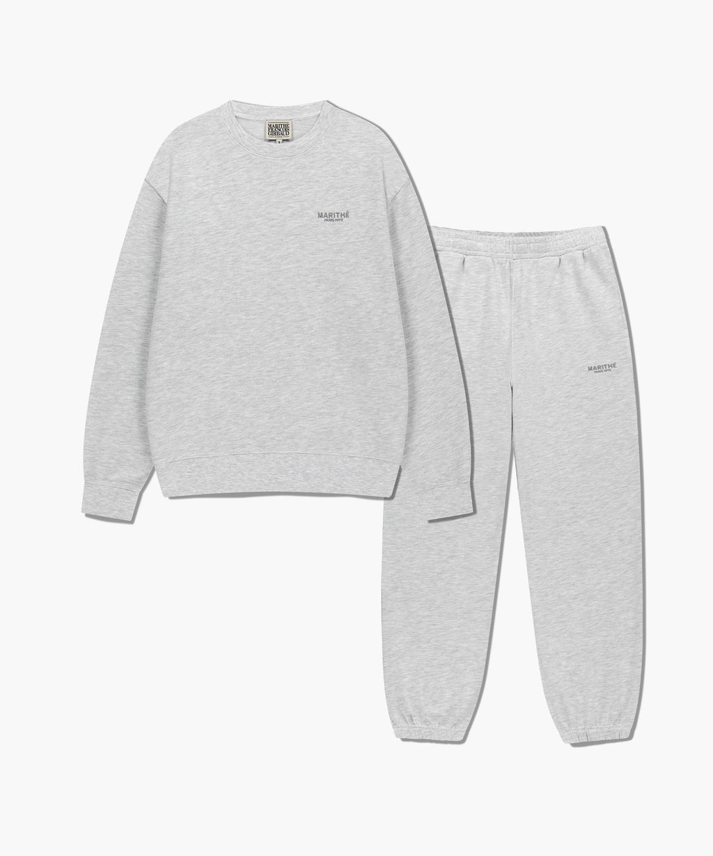 Marithe & Francois Girbaud - Regular Logo Sweat Set-up (Light Heather Gray) product image 7 | TRAB K-Fashion Australia