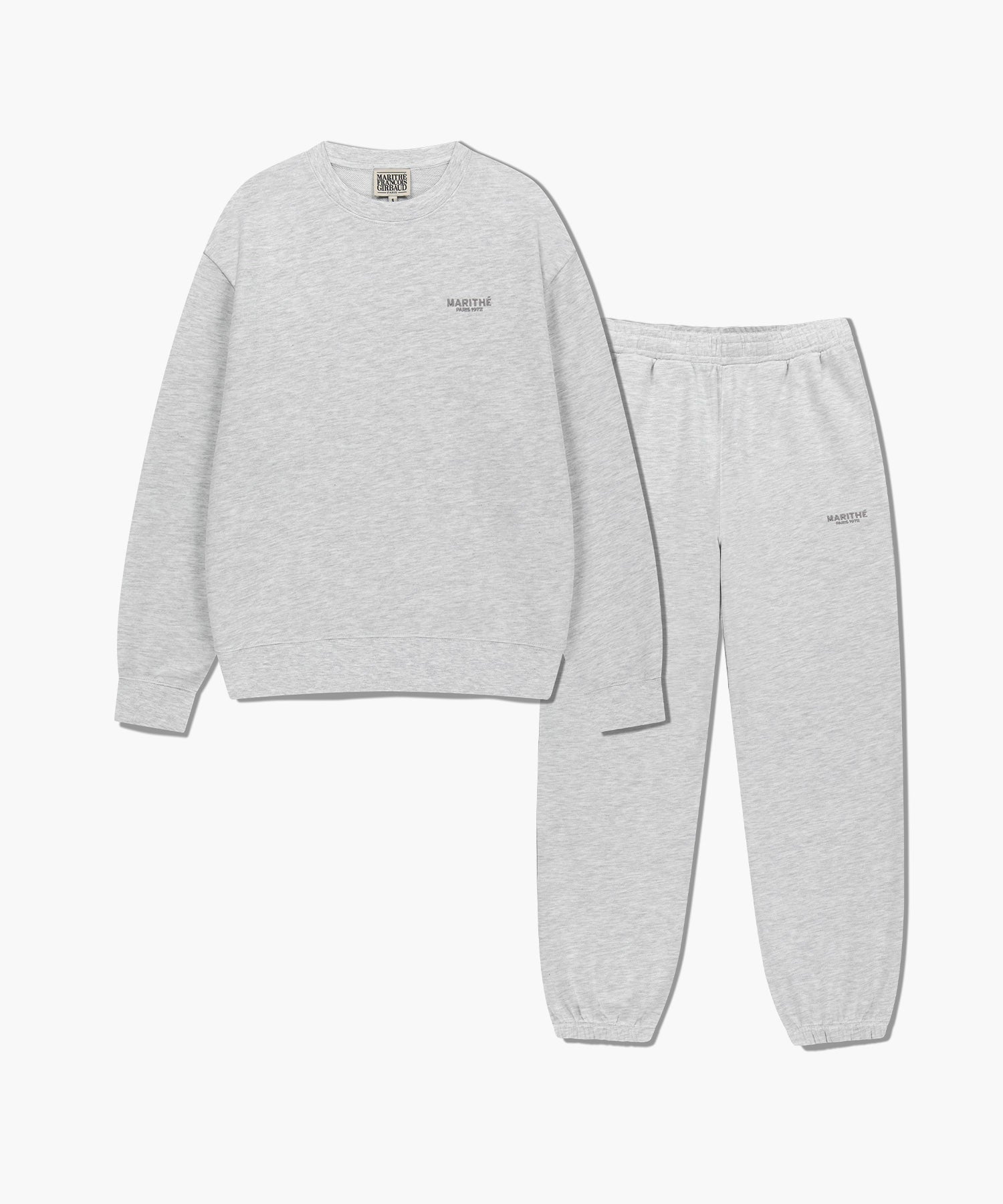 Marithe & Francois Girbaud - Regular Logo Sweat Set-up (Light Heather Gray) product image 7 | TRAB K-Fashion Australia