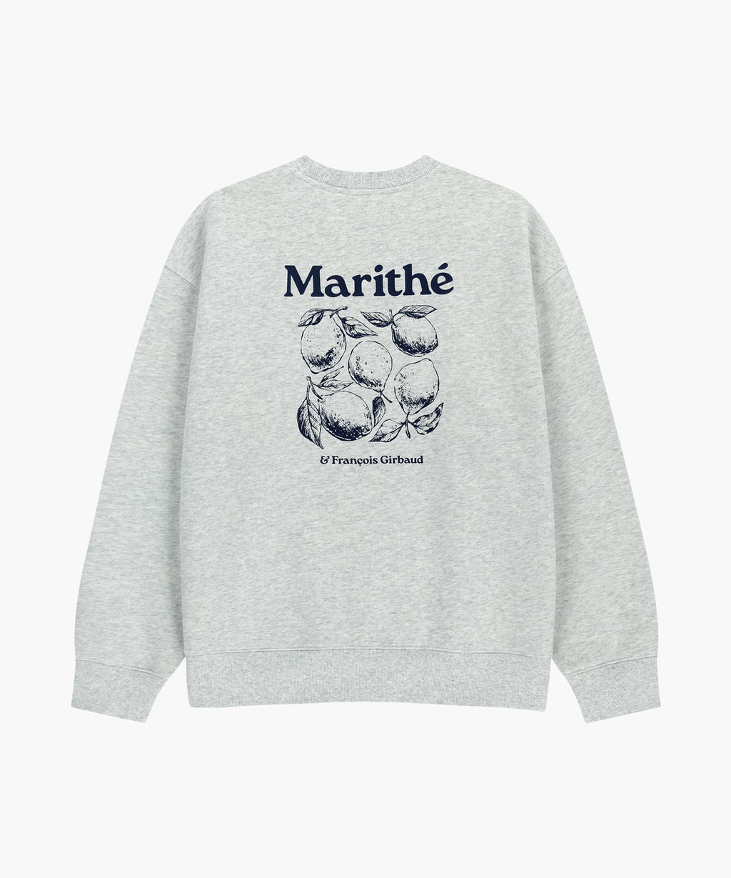 Marithe & Francois Girbaud - Lemon Graphic Oversized Sweatshirt (Light Heather Gray) product image 7 | TRAB K-Fashion Australia