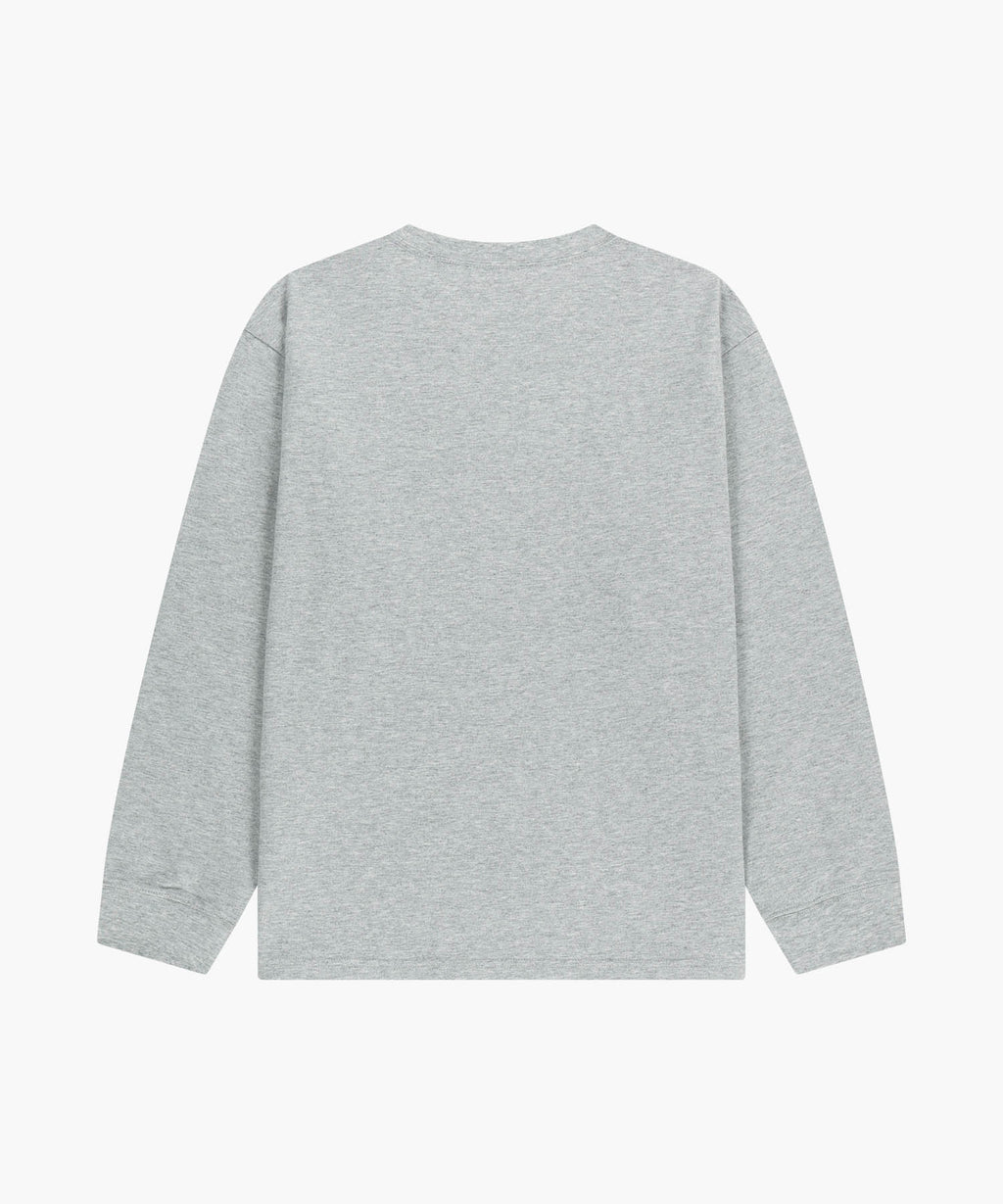 Marithe & Francois Girbaud - Doodle Classic Logo Long Sleeve Tee (Heather Gray) product image 6 | TRAB K-Fashion Australia