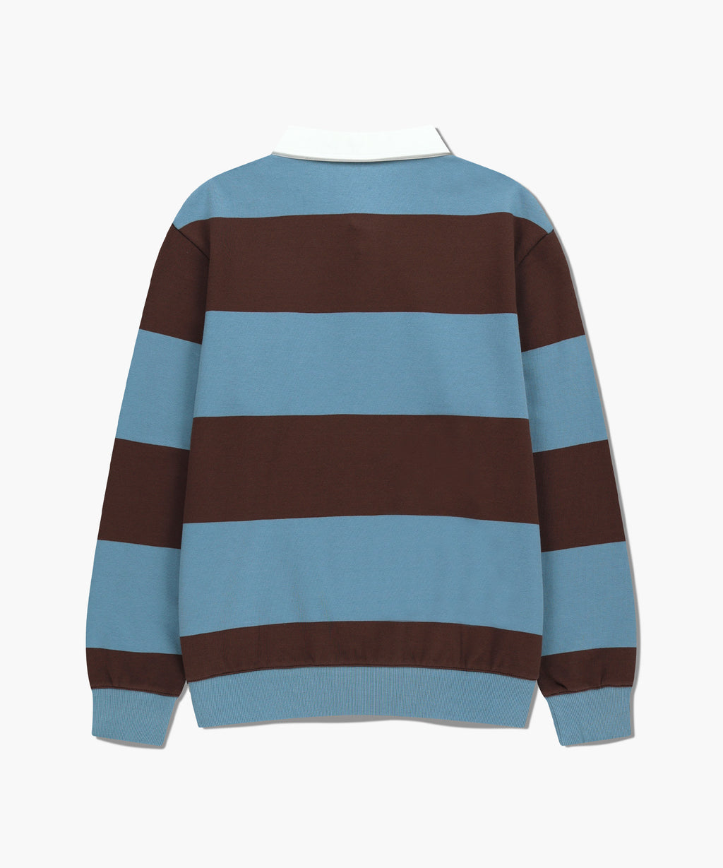 Marithe & Francois Girbaud - Classic Logo Stripe Rugby Sweatshirt (Blue) product image 9 | TRAB K-Fashion Australia