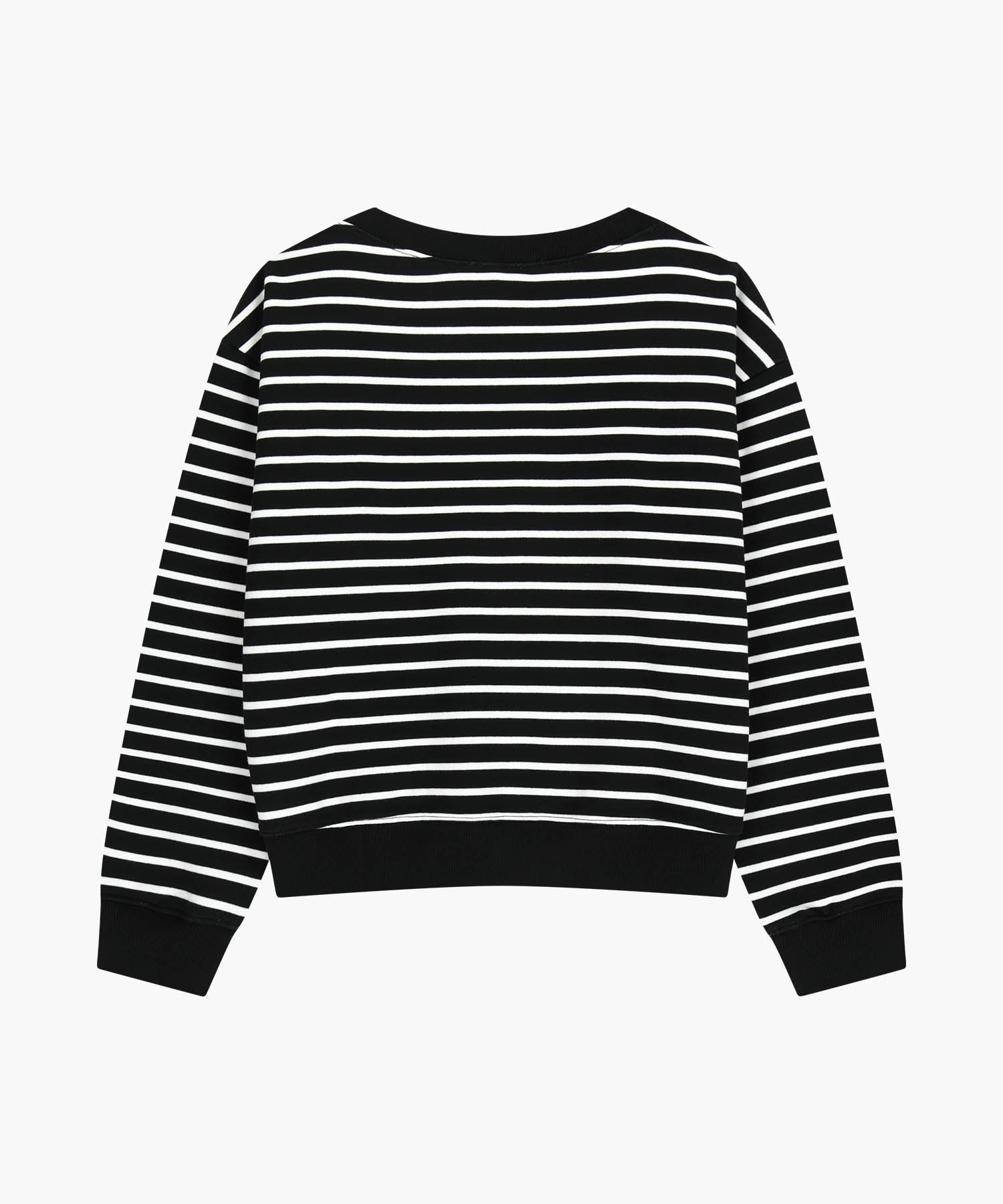 Marithe & Francois Girbaud - Stripe Boatneck Crop Sweatshirt (Black) product image 7 | TRAB K-Fashion Australia